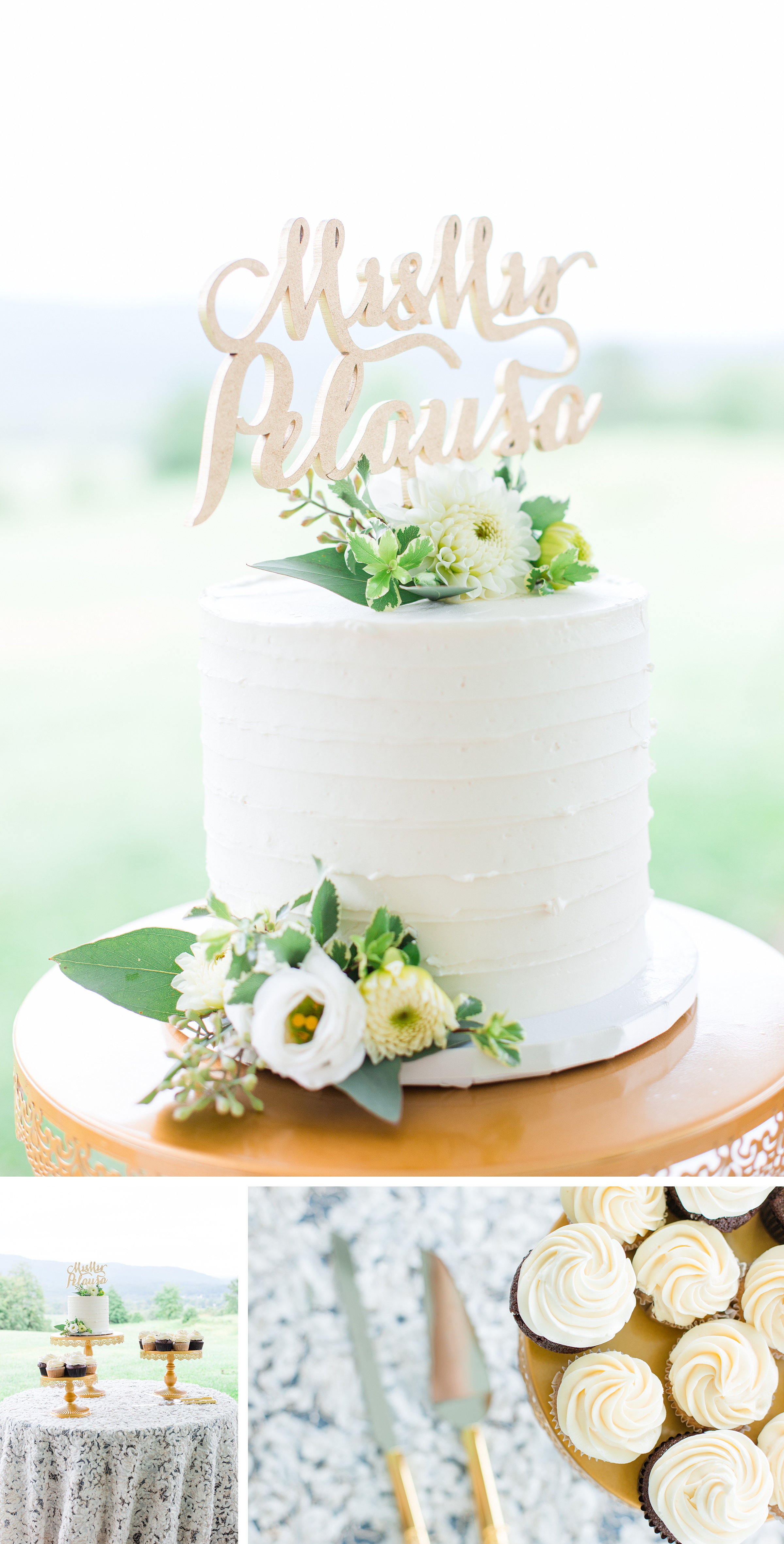 Cakes by Rachel cake at Grace Estate Winery wedding by Richmond wedding photographer Kailey Brianne Photography 