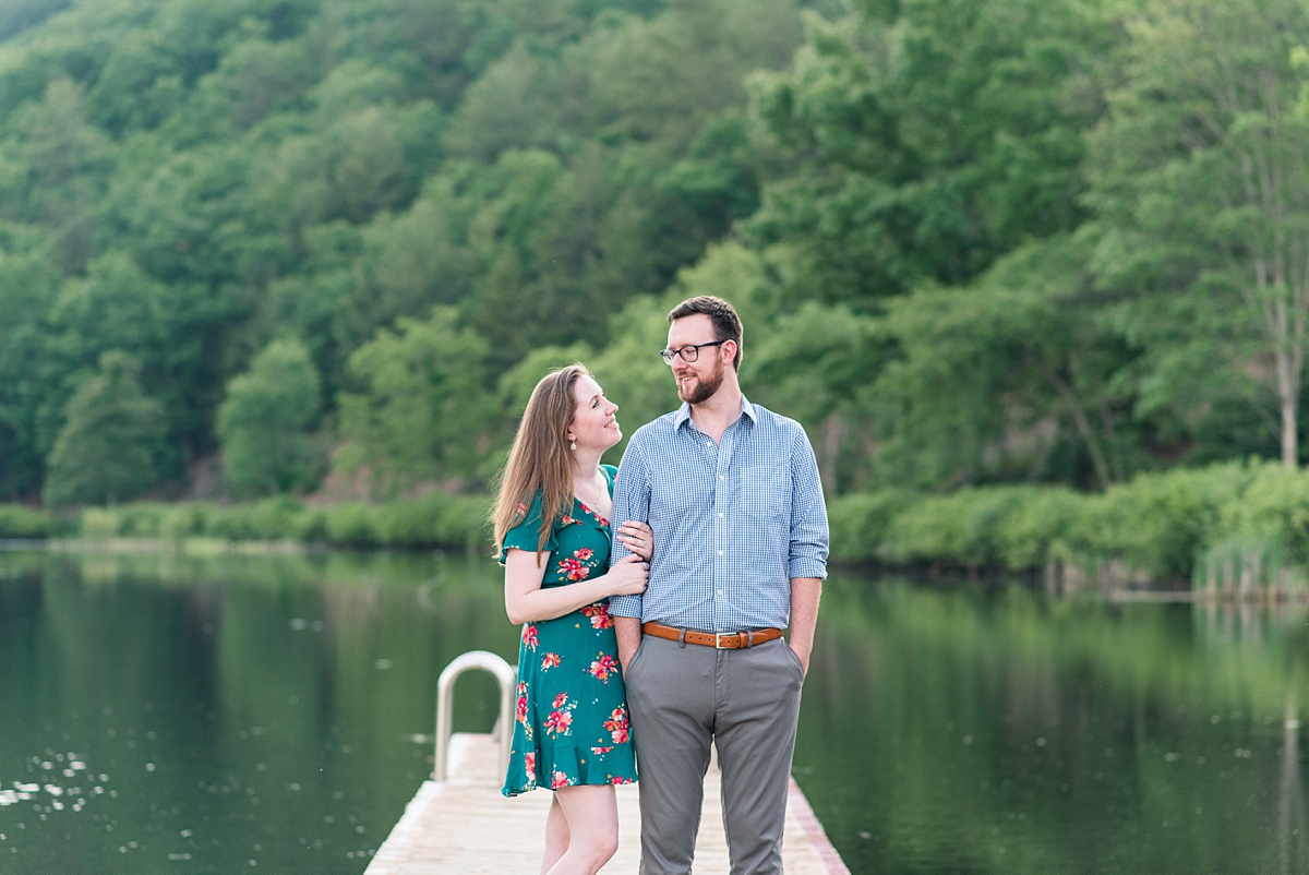 Camp Ottari Engagement Session by Lake for Camp Counselor Sweethearts Sandy and Kevin. Photography by Richmond Wedding Photographer, Kailey Brianne Photography. 