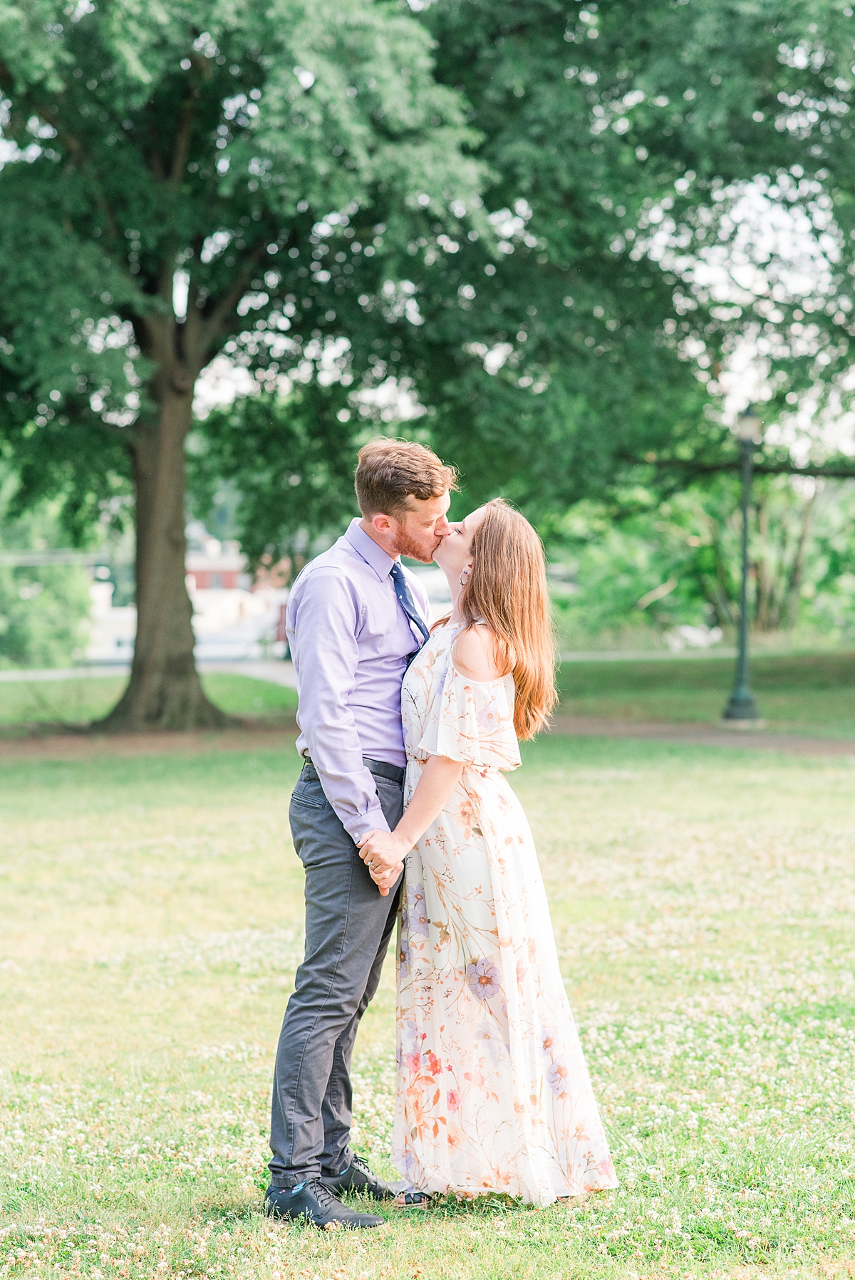 Jefferson Park Engagement Session in Downtown Richmond. Photography by Richmond Wedding Photographer Kailey Brianne Photography. 