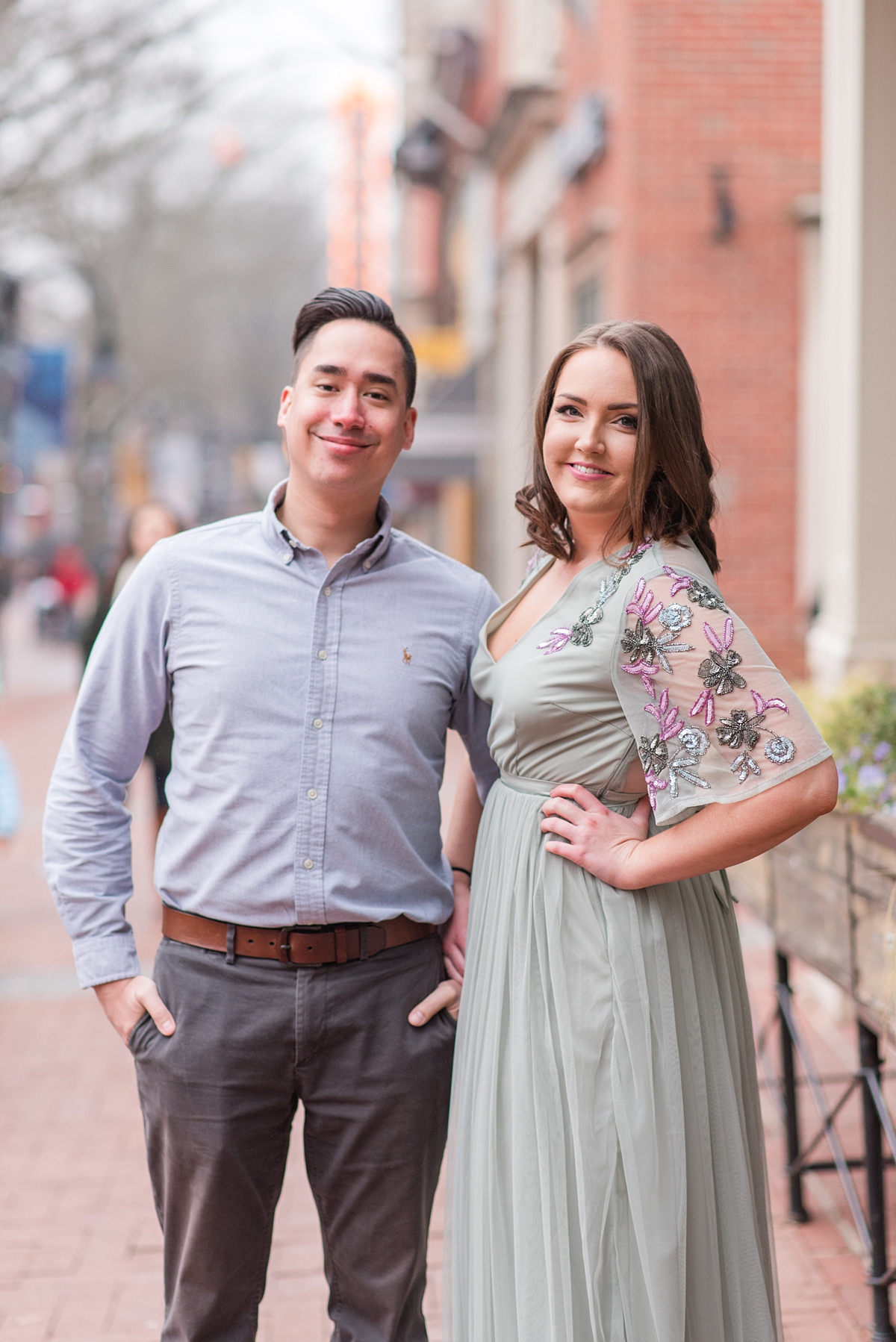 Charlottesville Mall Engagement Session by Charlottesville Wedding Photographer Kailey Brianne Photography. 