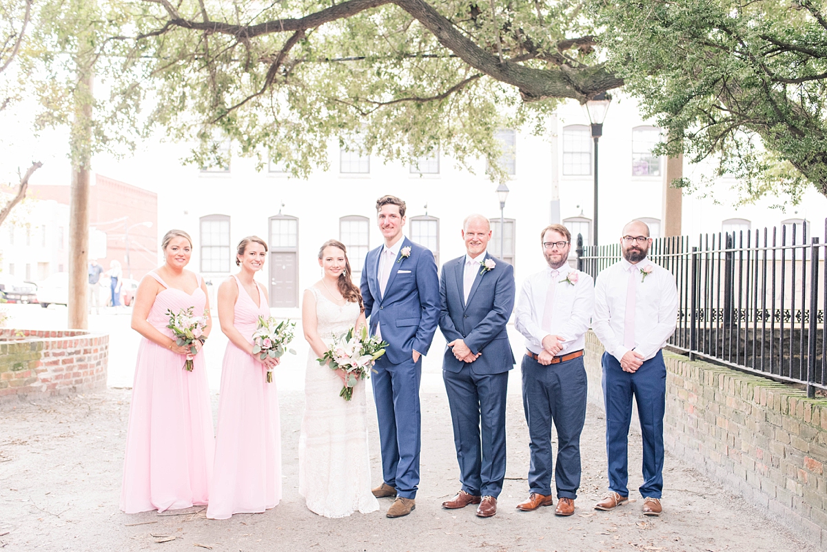 Bridal Party portraits at Edgar Allen Poe Museum wedding in downtown Richmond, Virginia. Wedding Photography by Kailey Brianne Photography. 