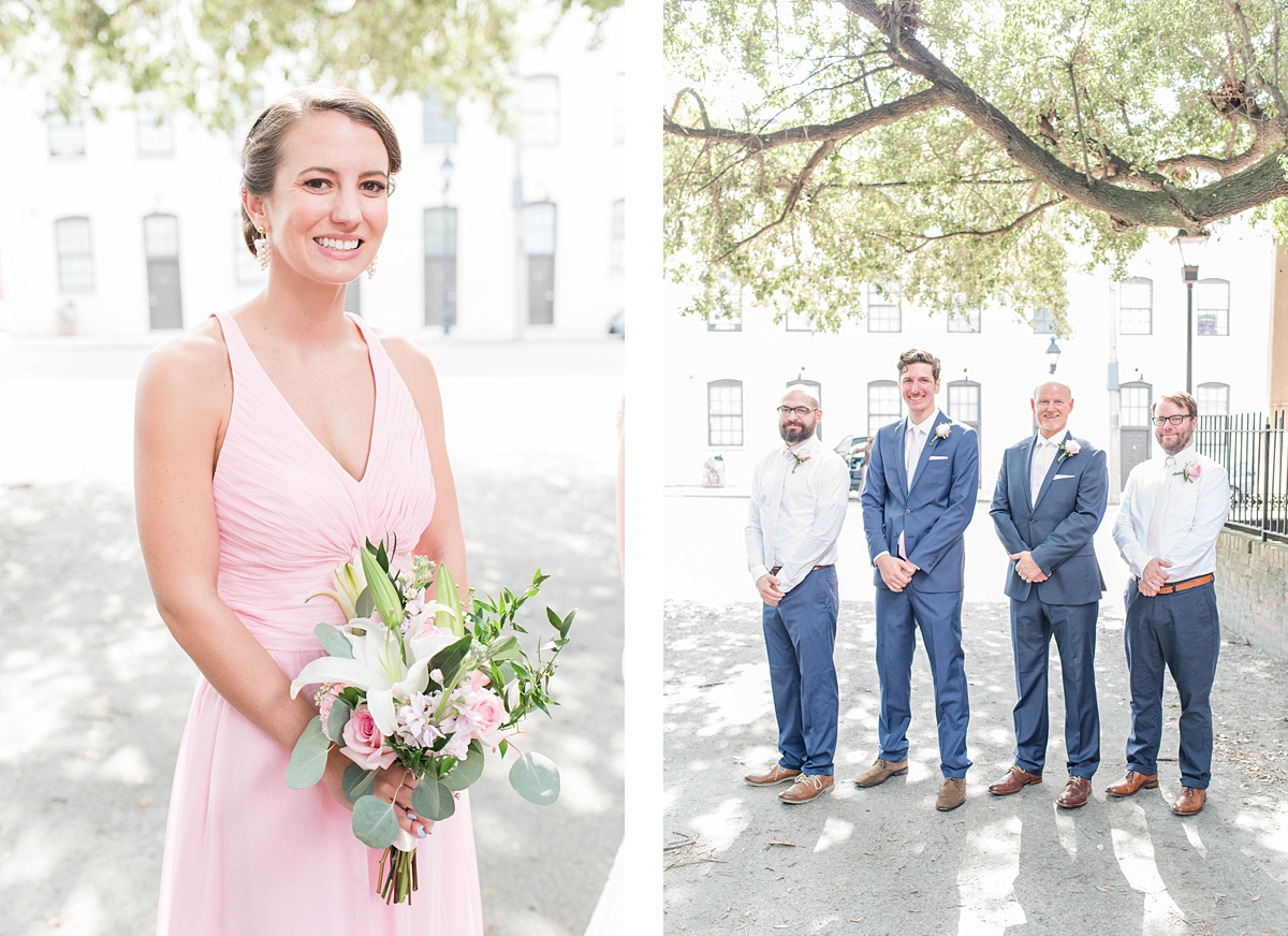 Bridal Party portraits at Edgar Allen Poe Museum wedding in downtown Richmond, Virginia. Wedding Photography by Kailey Brianne Photography. 