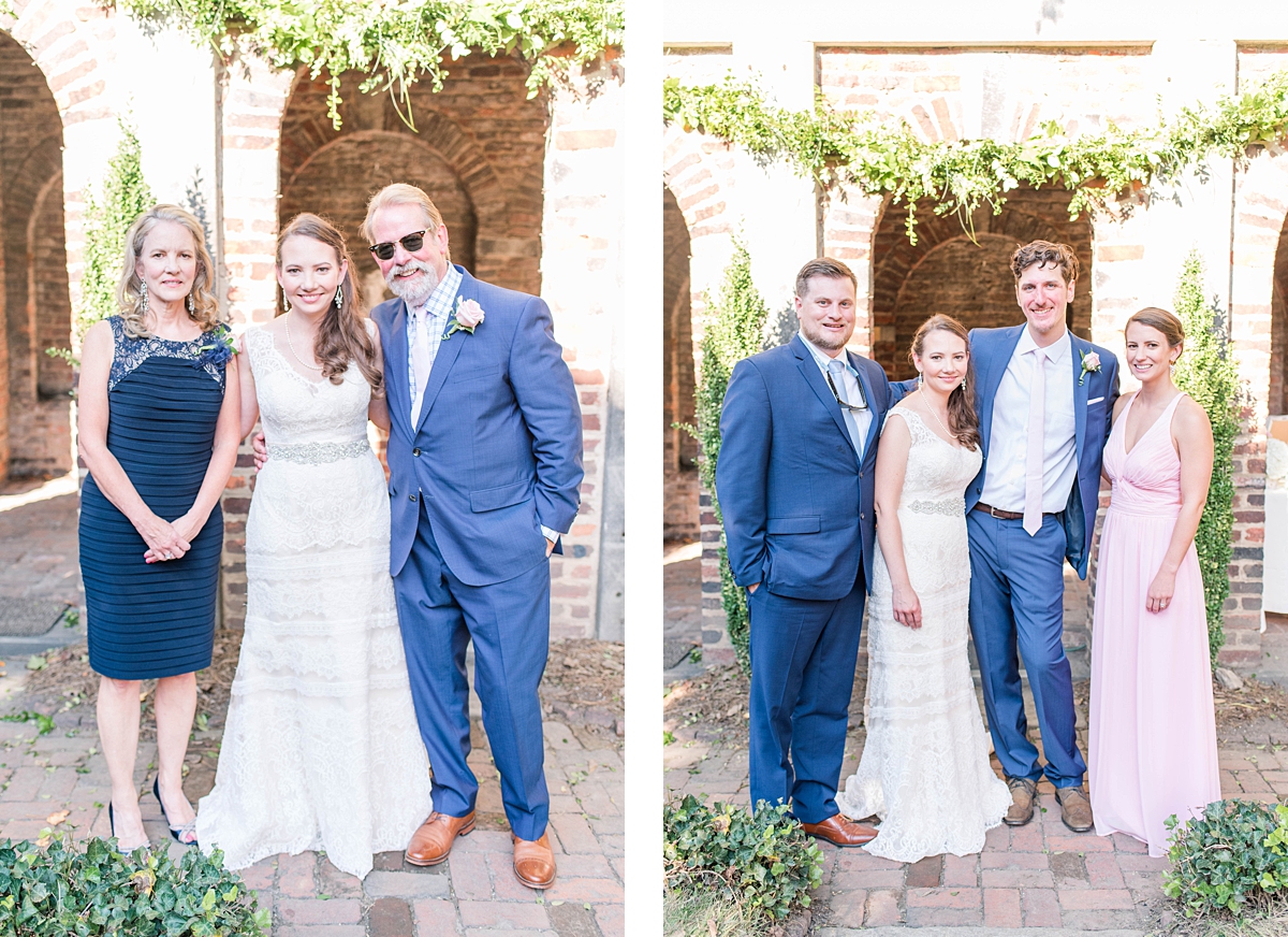 Wedding Reception at Edgar Allen Poe Museum in downtown Richmond, Virginia. Light and Airy Wedding Photography by Kailey Brianne Photography.