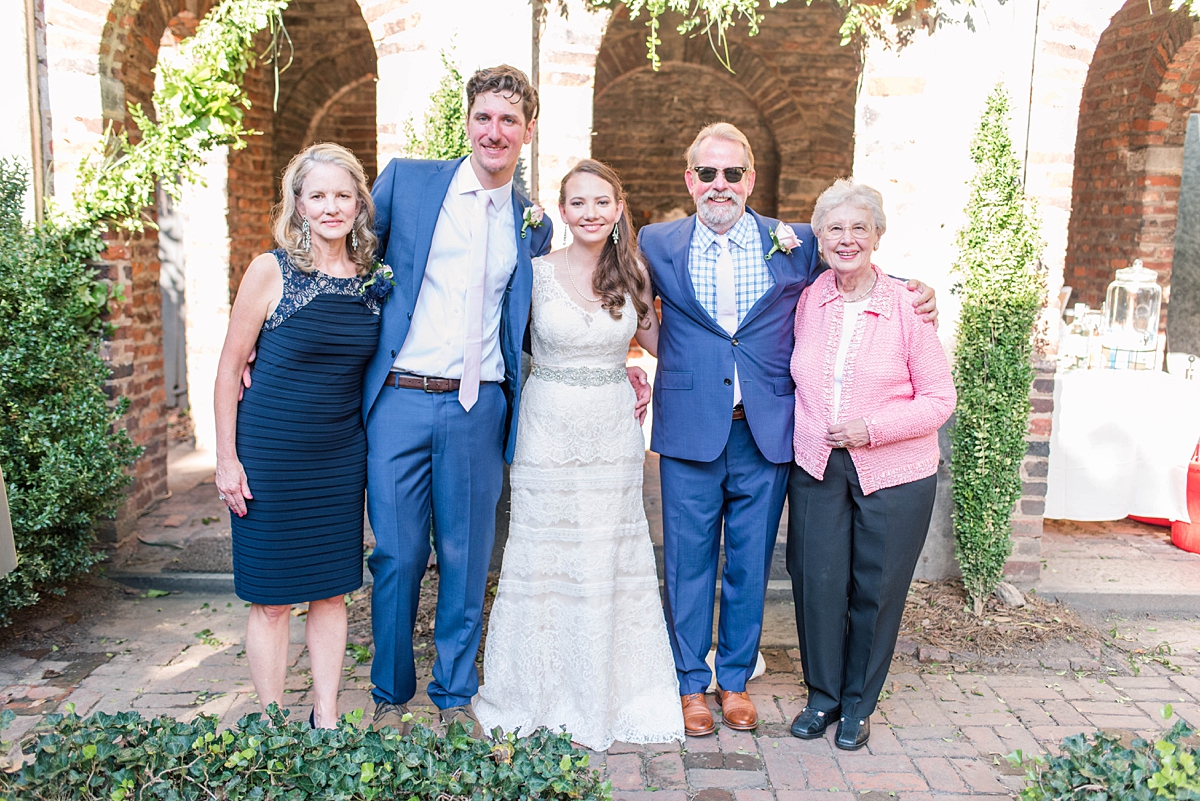 Wedding Reception at Edgar Allen Poe Museum in downtown Richmond, Virginia. Light and Airy Wedding Photography by Kailey Brianne Photography. 