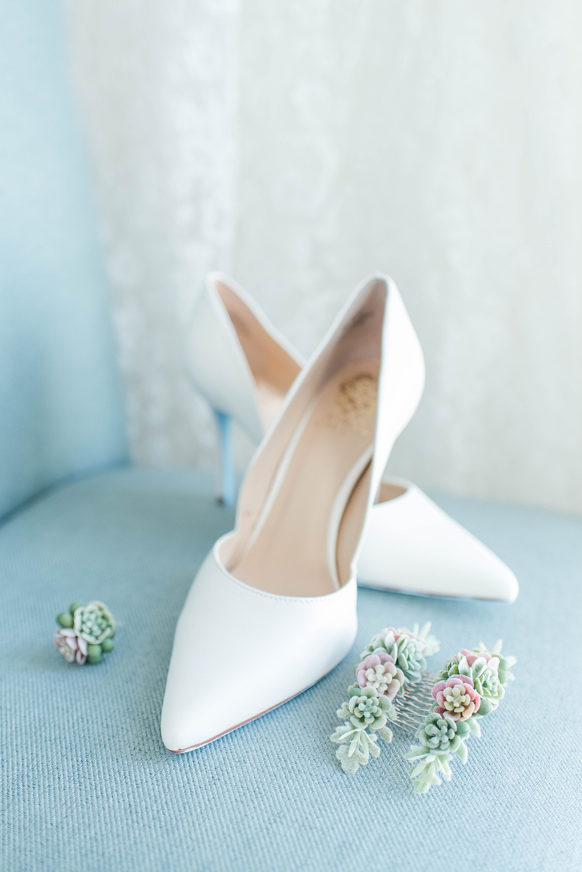 Elegant Wedding Shoes and Details at Virginia Beach Wedding. Wedding Photography by Kailey Brianne Photography, a Virginia Beach Wedding Photographer. 