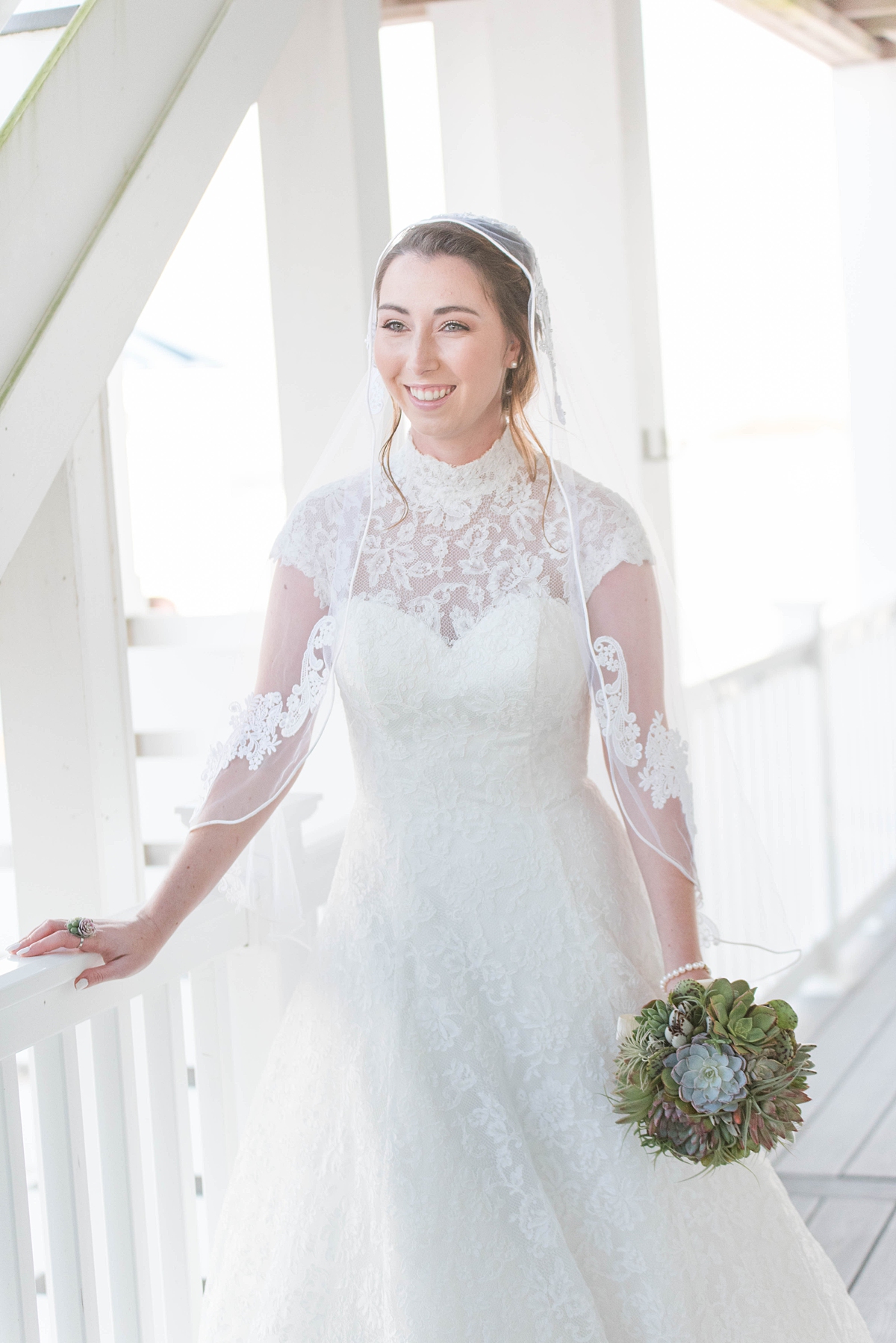 Bridal Portraits at Virginia Beach Wedding. Wedding Photography by Kailey Brianne Photography, a Richmond Virginia Wedding Photographer. 