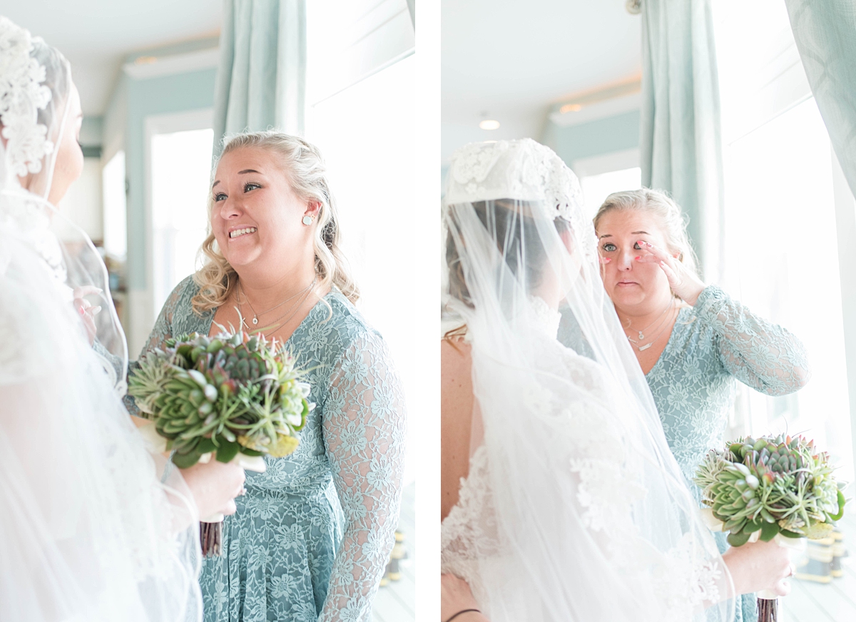 Bridesmaid Reaction Photos at Virginia Beach Wedding. Wedding Photography by Kailey Brianne Photography, a Richmond Virginia Wedding Photographer.