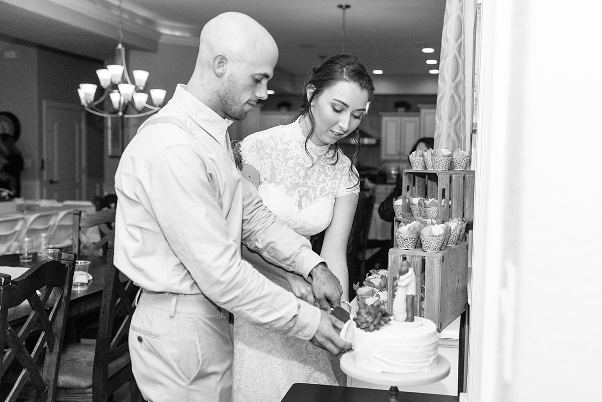 Simple Reception at Virginia Beach Wedding. Wedding Photography by Kailey Brianne Photography, a Richmond Virginia Wedding Photographer. 