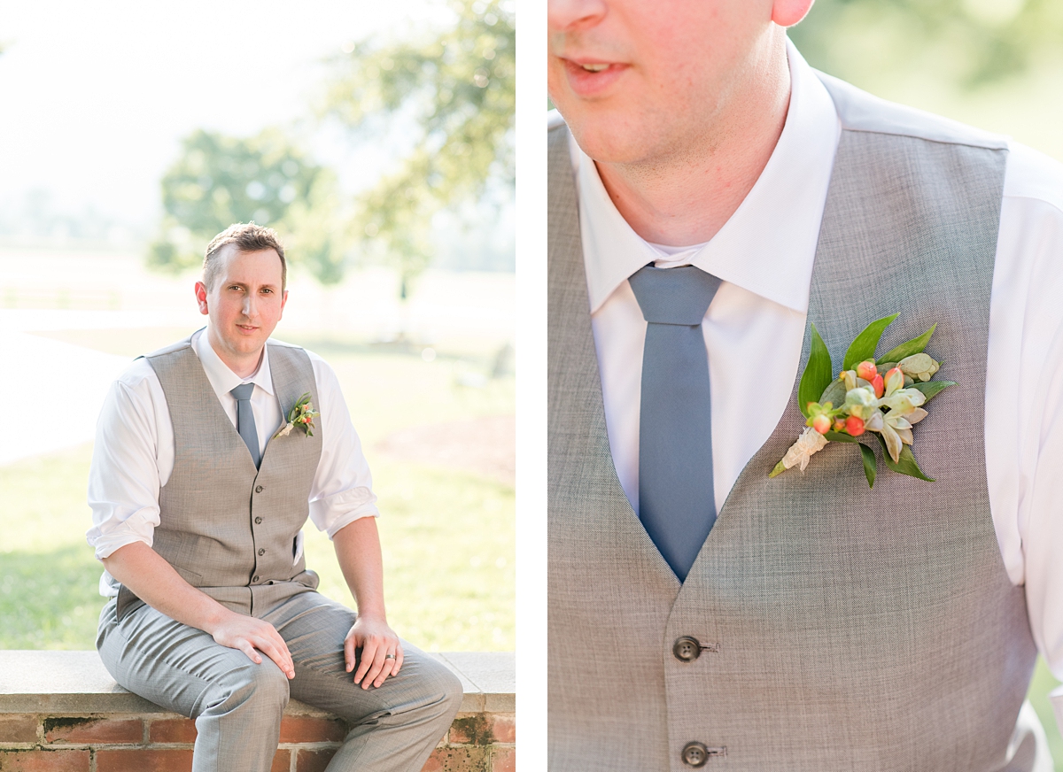Groom Details from Intimate Wedding at King Family Vineyards. Wedding Photography by Virginia Wedding Photographer Kailey Brianne Photography. 