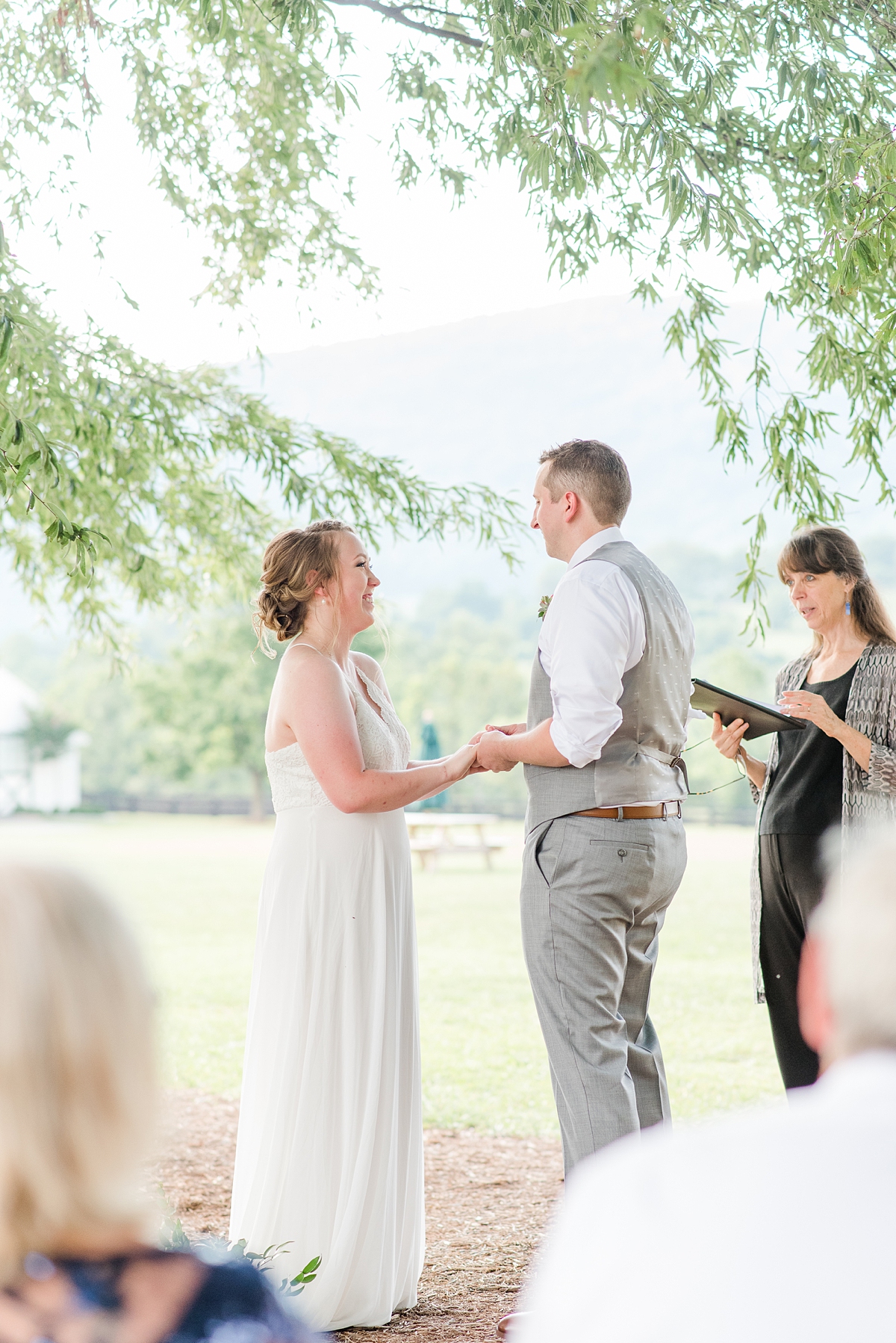 Intimate Wedding Ceremony at King Family Vineyards. Wedding Photography by Richmond Wedding Photographer Kailey Brianne Photography. 