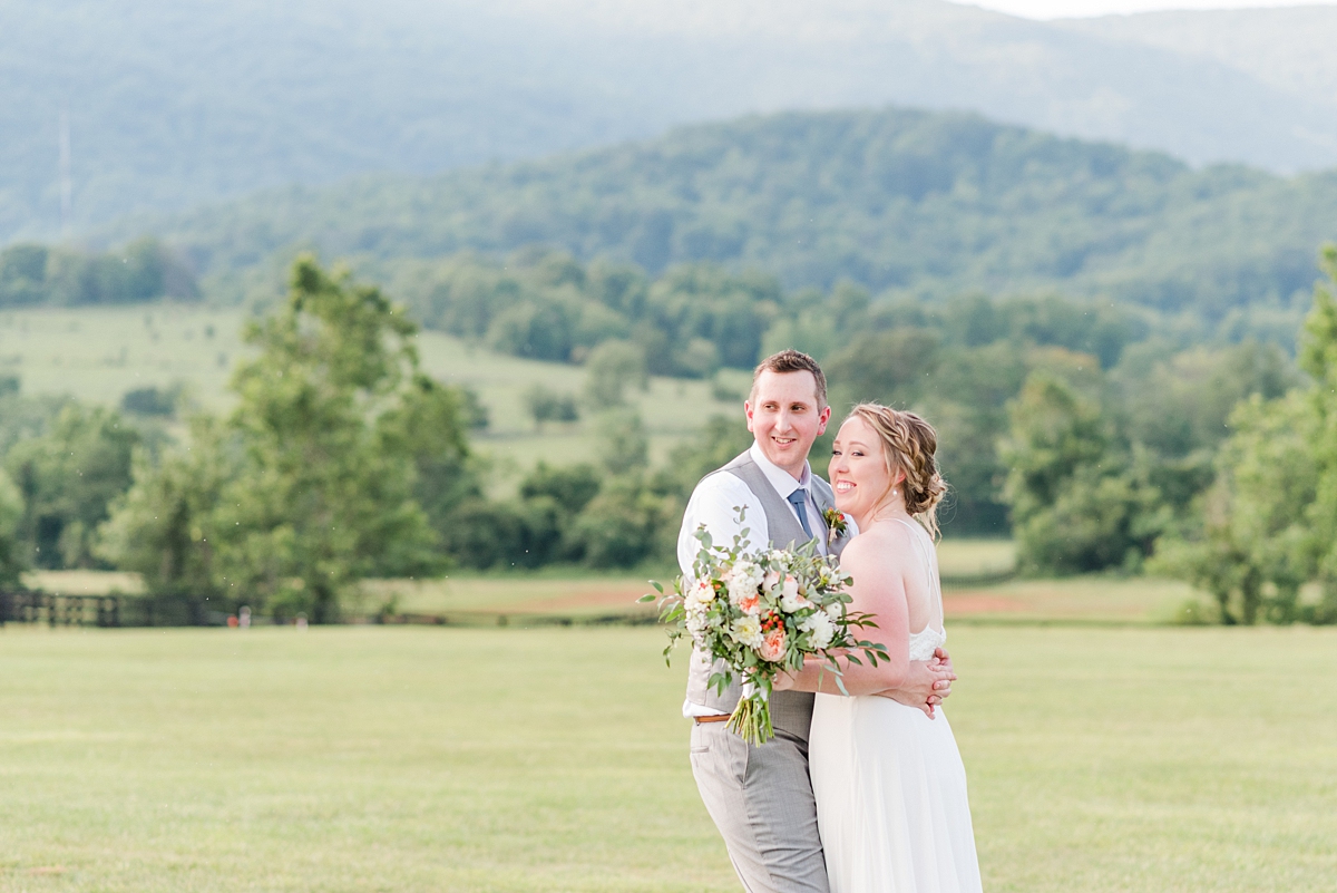 Wedding Portraits with Mountain View at King Family Vineyards. Wedding Photography by Richmond Wedding Photographer Kailey Brianne Photography. 