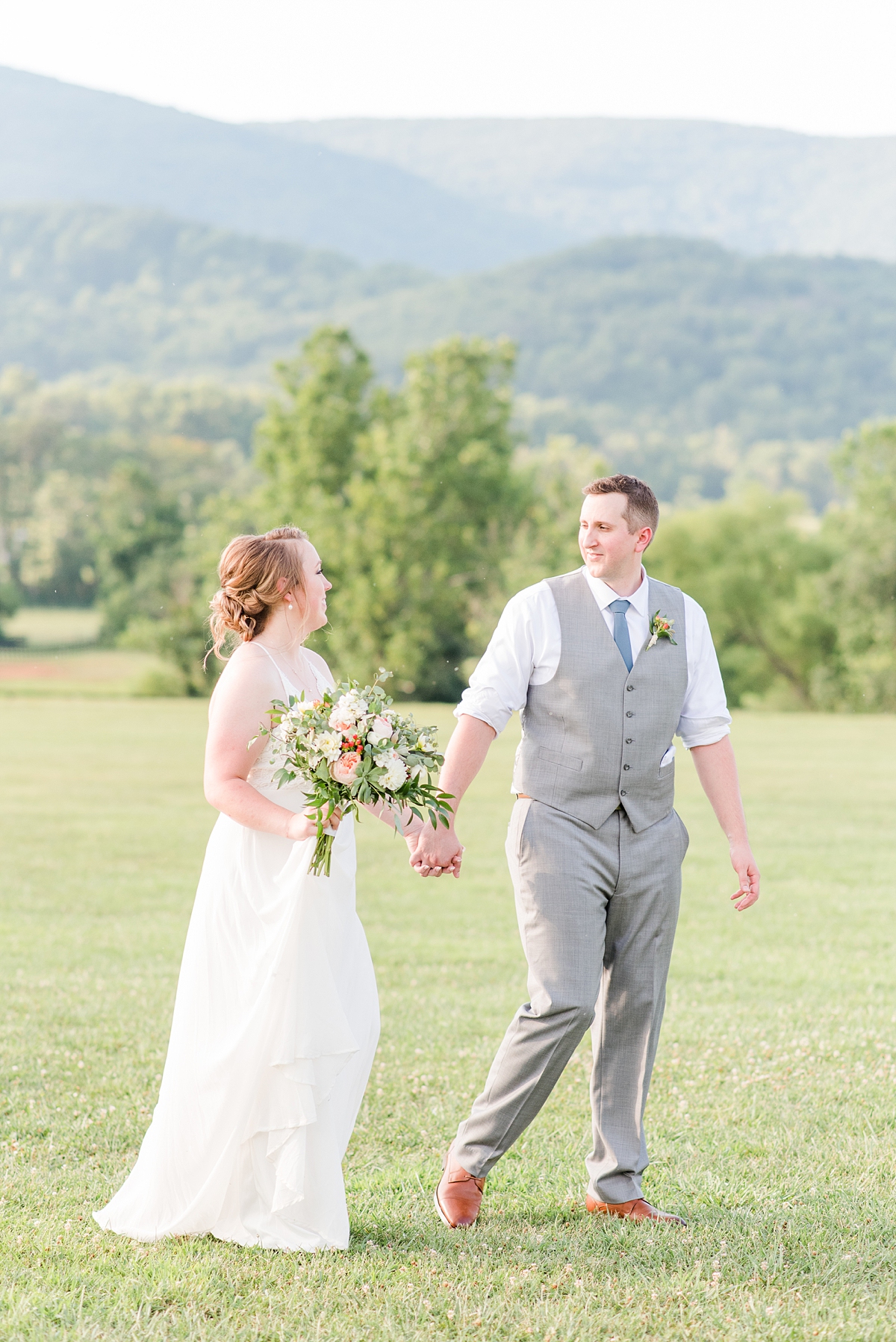 Wedding Portraits with Mountain View at King Family Vineyards. Wedding Photography by Richmond Wedding Photographer Kailey Brianne Photography. 