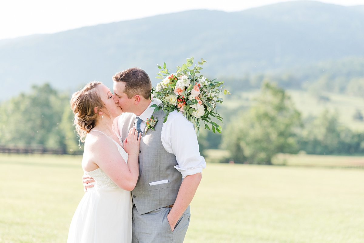 Wedding Portraits with Mountain View at King Family Vineyards. Wedding Photography by Lanexa Wedding Photographer Kailey Brianne Photography. 