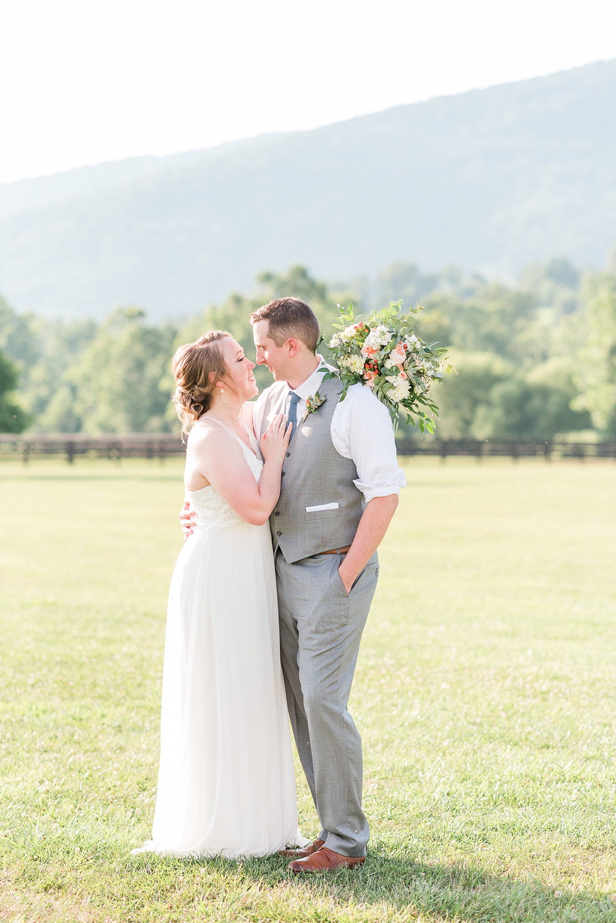 Wedding Portraits with Mountain View at King Family Vineyards. Wedding Photography by Lanexa Wedding Photographer Kailey Brianne Photography. 