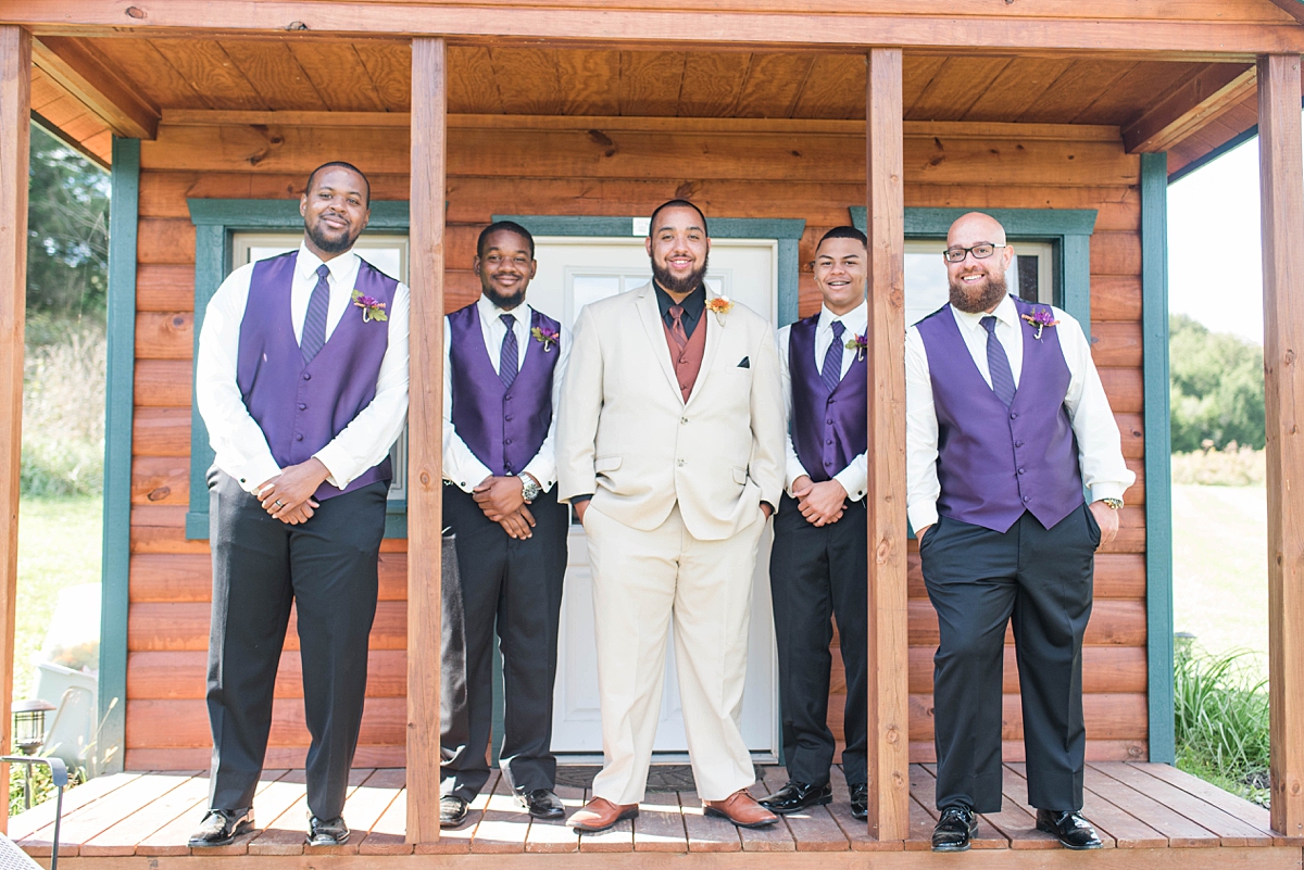 Bridal Party Portraits at Lake at Cedar Hill in Lineville, Virginia. Fall Wedding Photography by Kailey Brianne Photography.