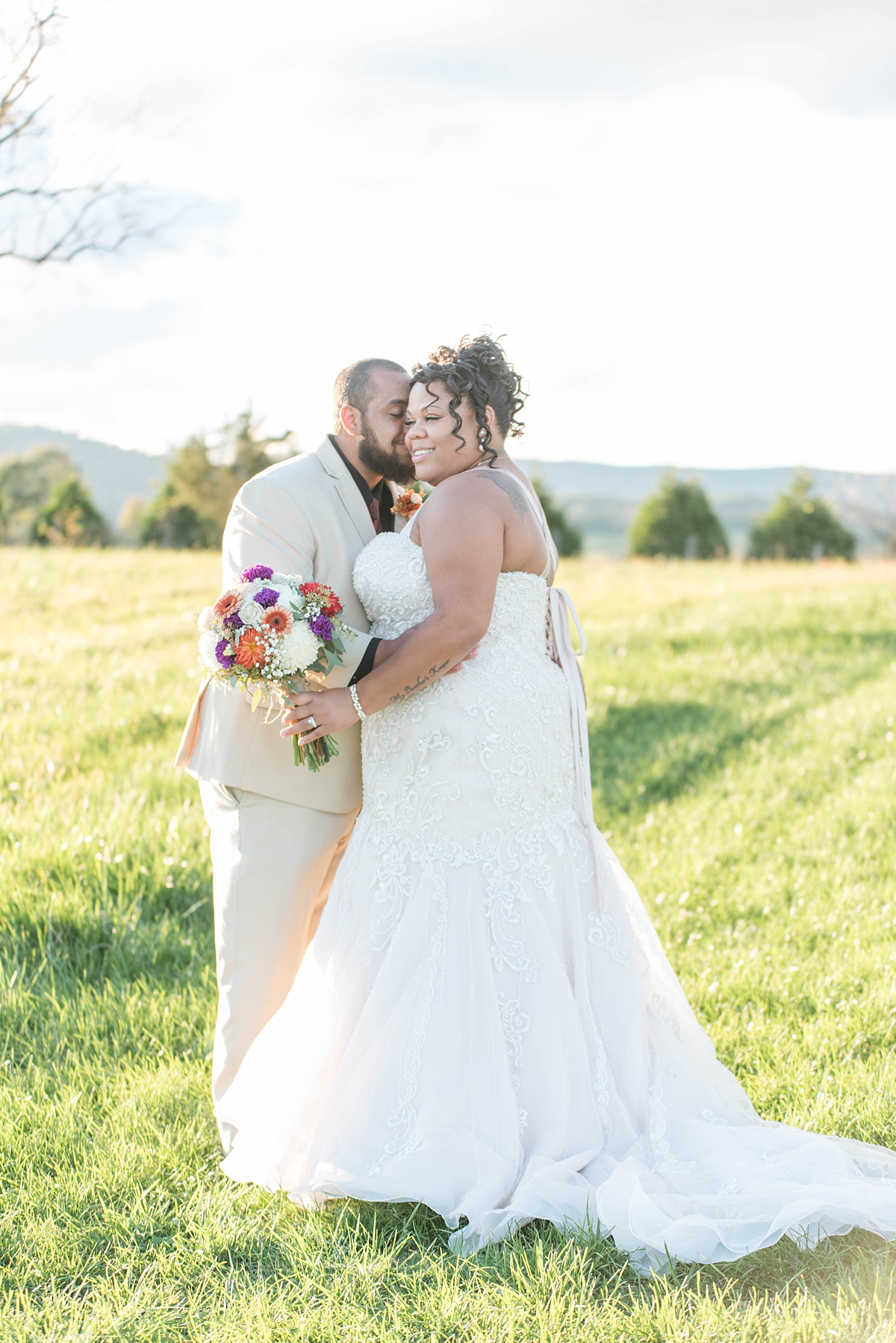 Fall Wedding Portraits at Lake at Cedar Hill in Lineville, Virginia. Virginia Wedding Photography by Kailey Brianne Photography.