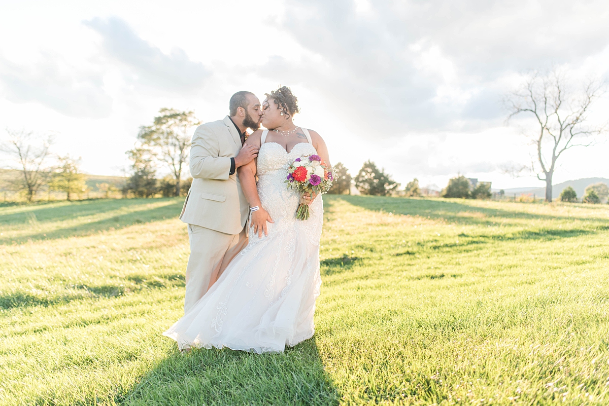 Fall Wedding Portraits at Lake at Cedar Hill in Lineville, Virginia. Virginia Wedding Photography by Kailey Brianne Photography.