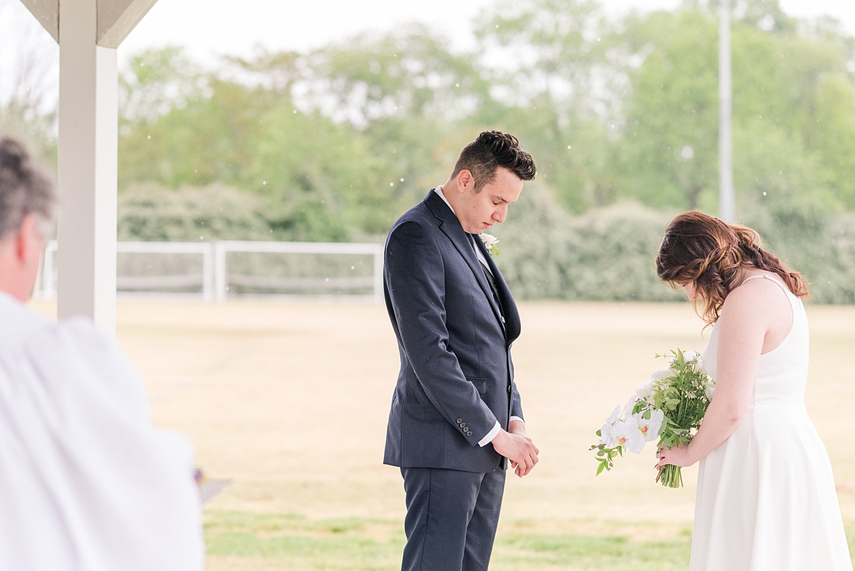 Small Wedding Ceremony at Hanover Courthouse Park by Richmond Elopement Photographer Kailey Brianne Photography. 