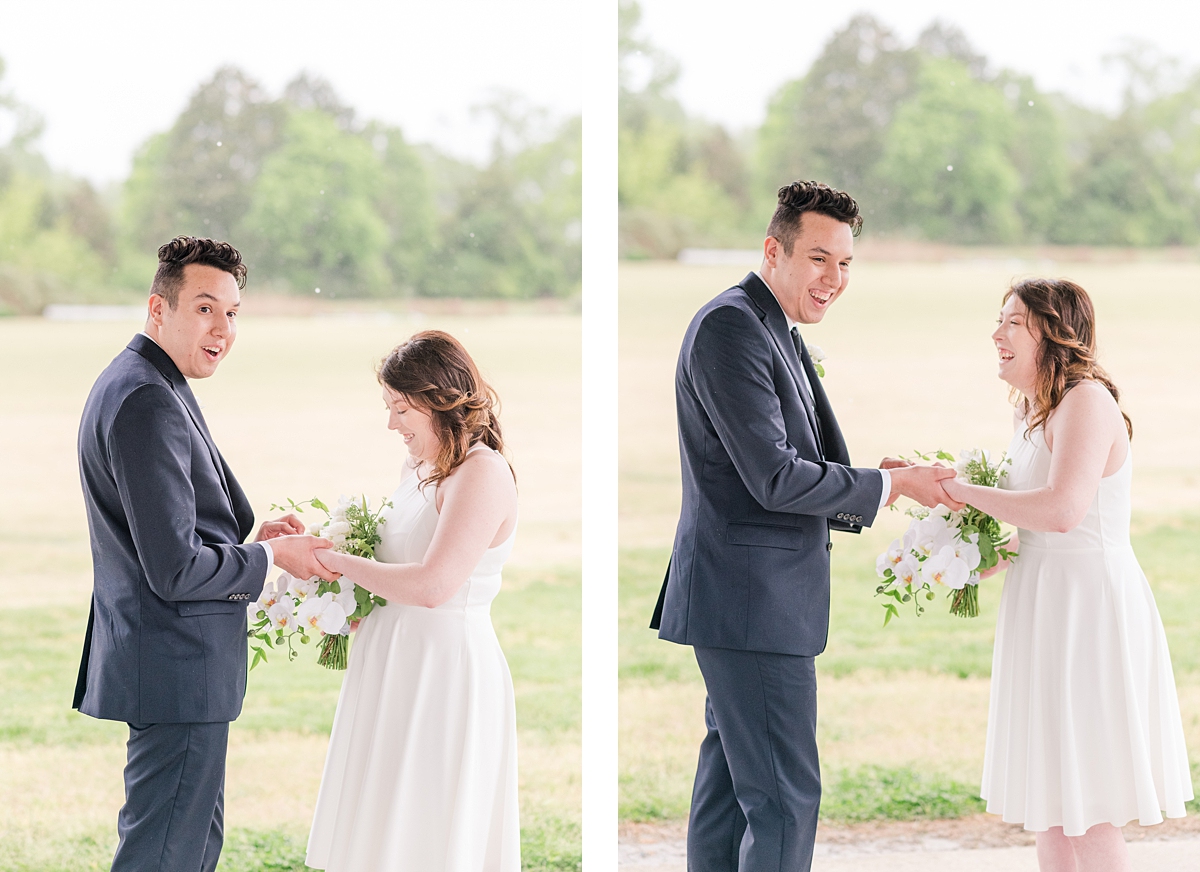 Small Wedding Ceremony at Hanover Courthouse Park by Richmond Wedding Photographer Kailey Brianne Photography. 