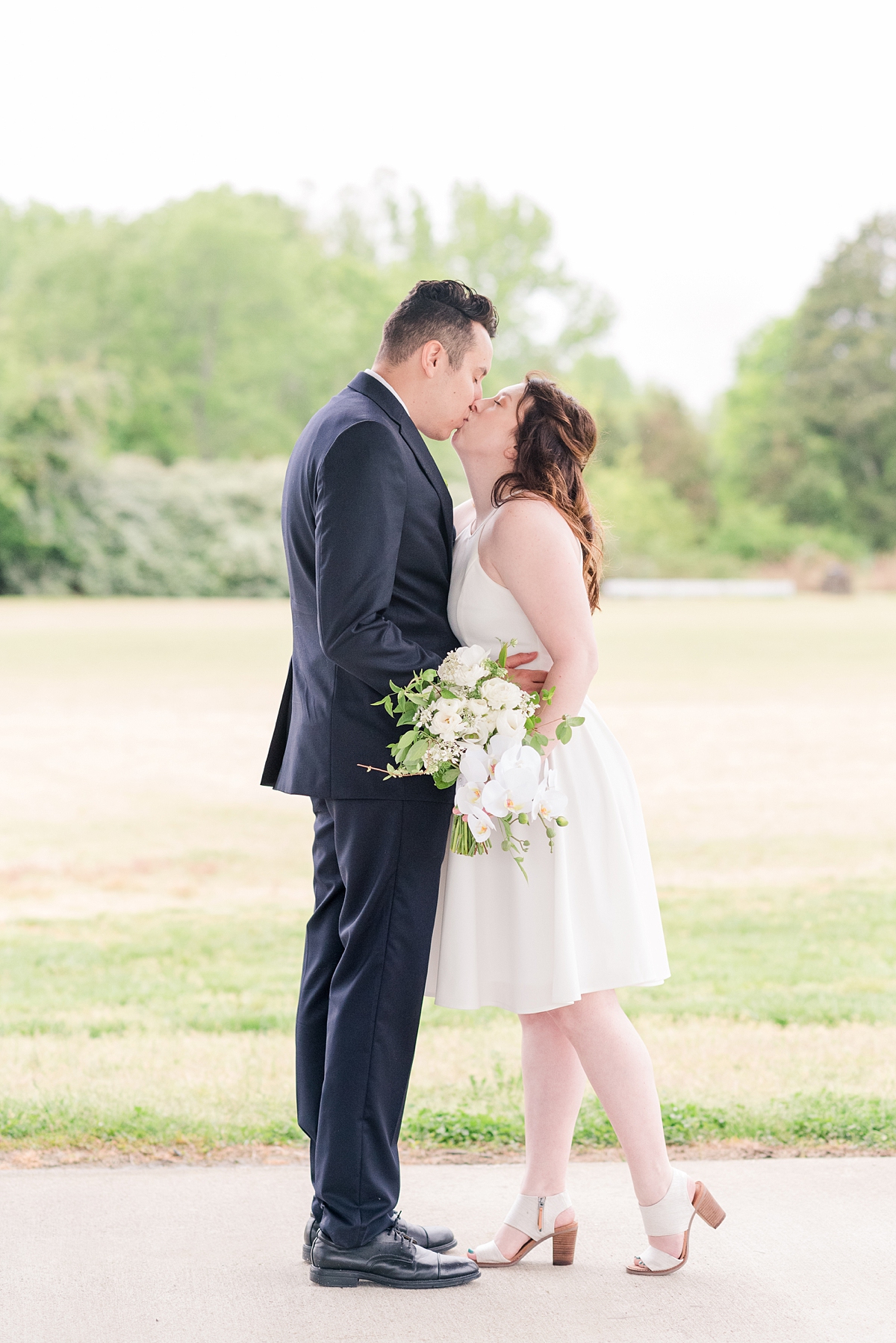 Small Wedding Ceremony at Hanover Courthouse Park by Richmond Wedding Photographer Kailey Brianne Photography. 