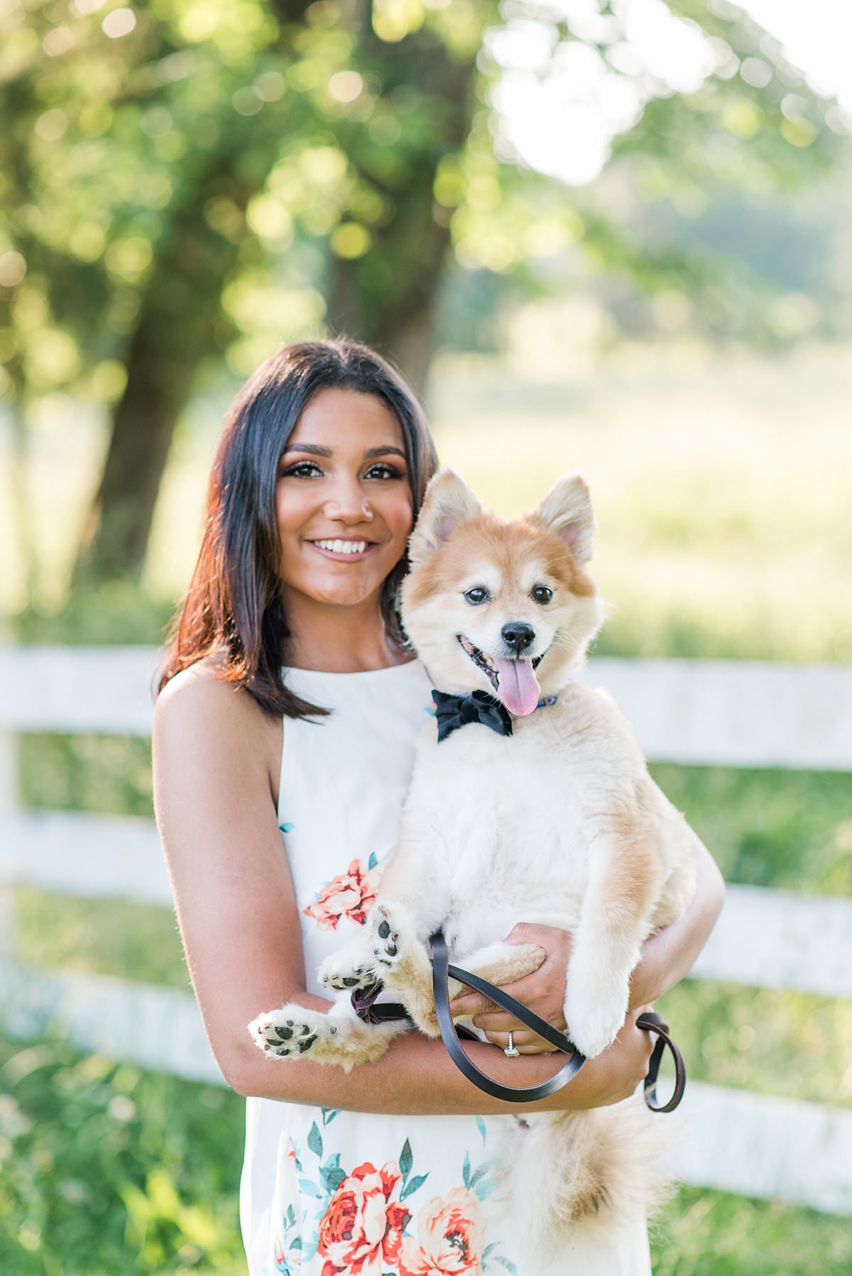 Spring Historic Tuckahoe Engagement Session with dogs