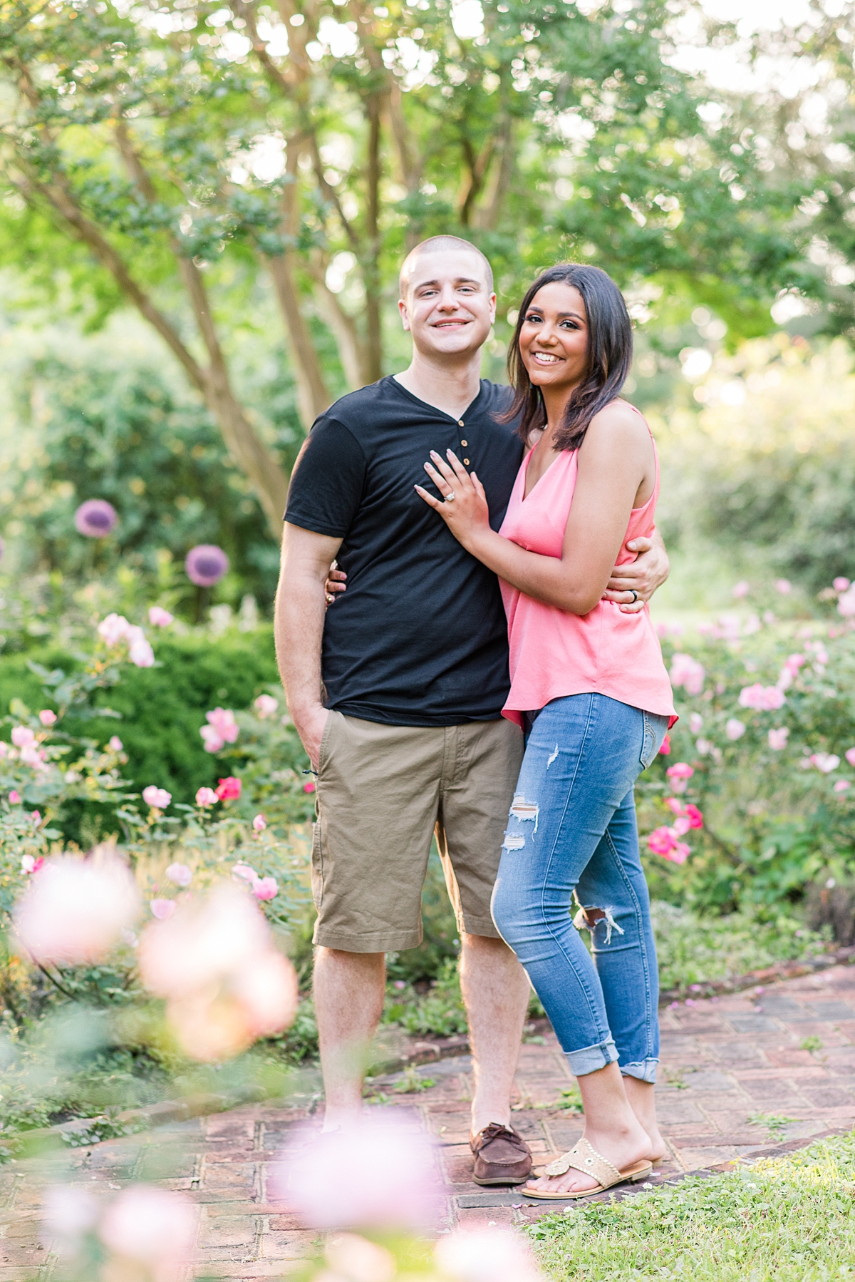 Light and Airy Flower Filled Spring Historic Tuckahoe Engagement Session. Photography by Chesterfield Wedding Photographer, Kailey Brianne Photography. 