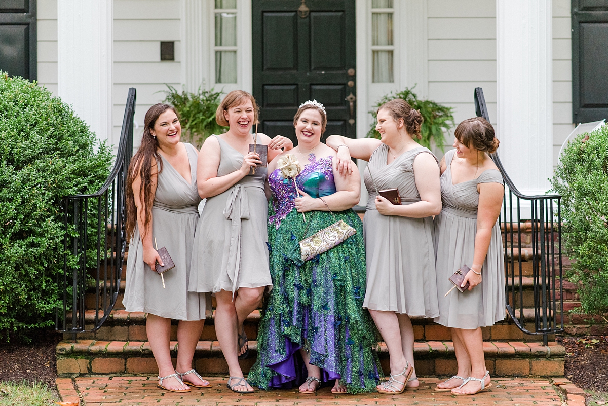 Harry Potter Themed Bridal Party Portraits at Virginia Cliffe Inn Wedding. Wedding Photography by Richmond Wedding Photographer Kailey Brianne Photography. 