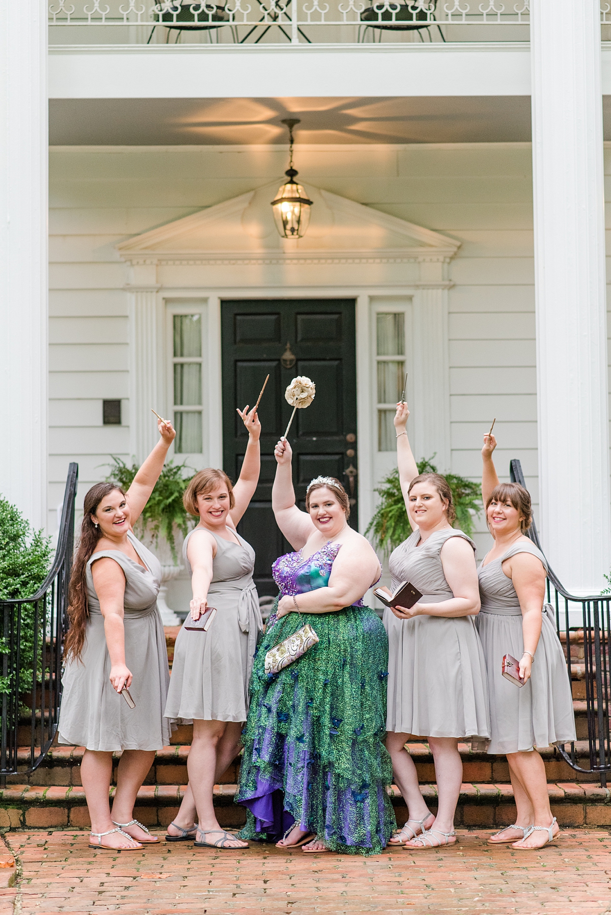 Harry Potter Themed Bridal Party Portraits at Virginia Cliffe Inn Wedding. Wedding Photography by Richmond Wedding Photographer Kailey Brianne Photography. 