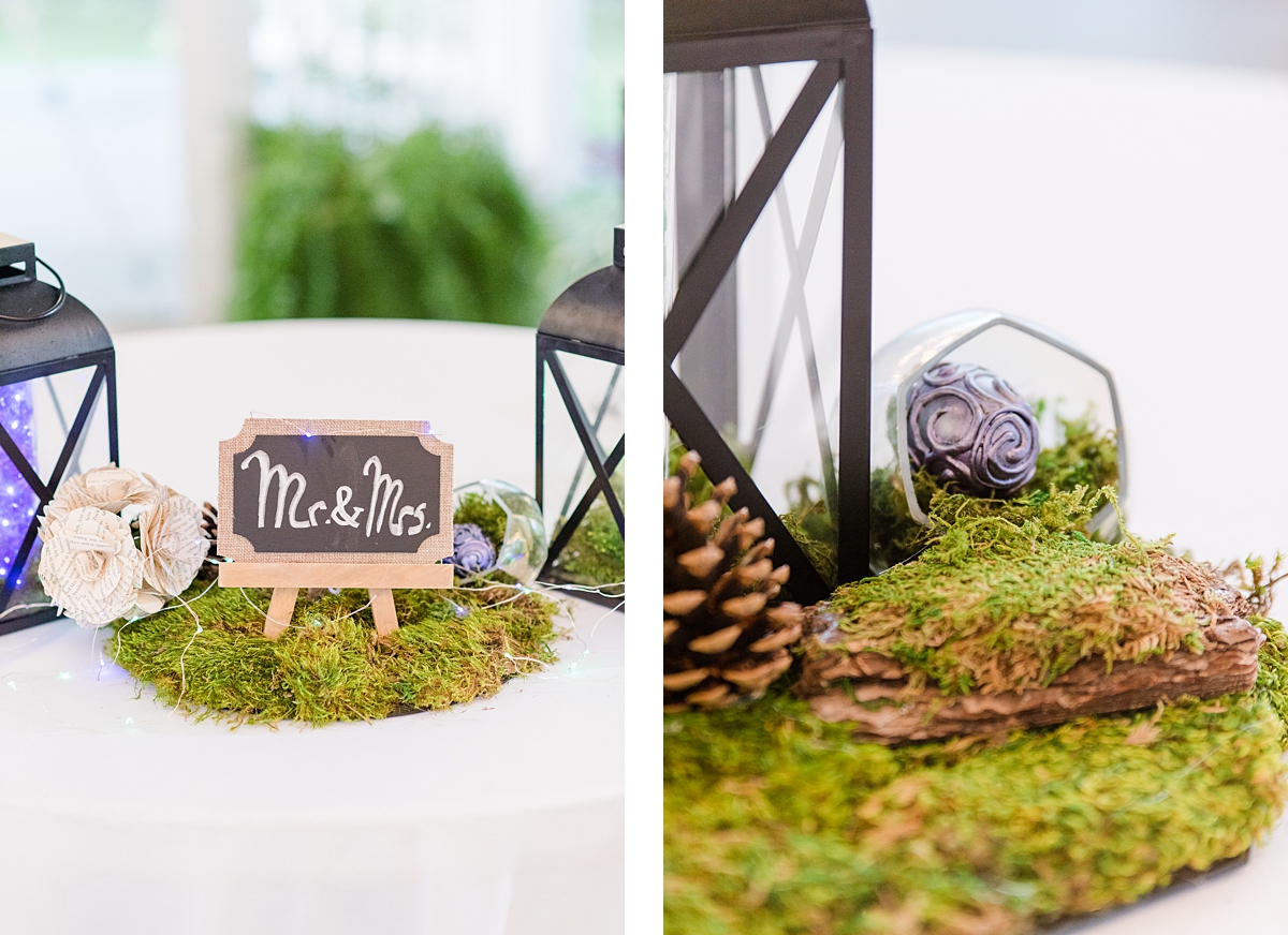 Harry Potter Themed Wedding Reception Decorations at Virginia Cliffe Inn. Wedding Photography by Richmond Wedding Photographer Kailey Brianne Photography. 