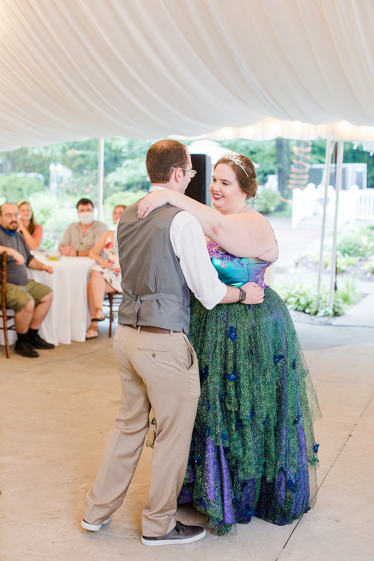 First Dance at Virginia Cliffe Inn Wedding Reception. Wedding Photography by Richmond Wedding Photographer Kailey Brianne Photography. 