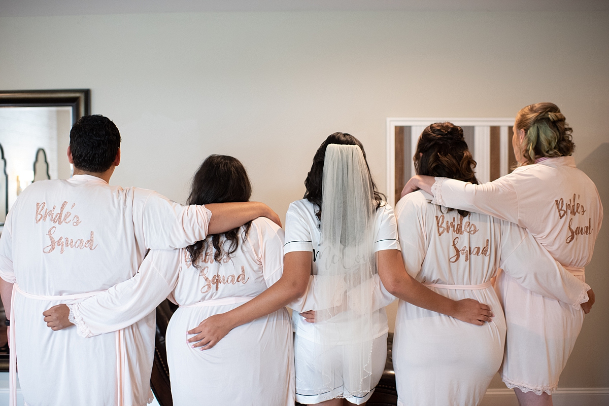 Bridal Party Getting Ready Robes at Arbor Haven Wedding. Wedding Photography by Fredericksburg Wedding Photographer Kailey Brianne Photography. 
