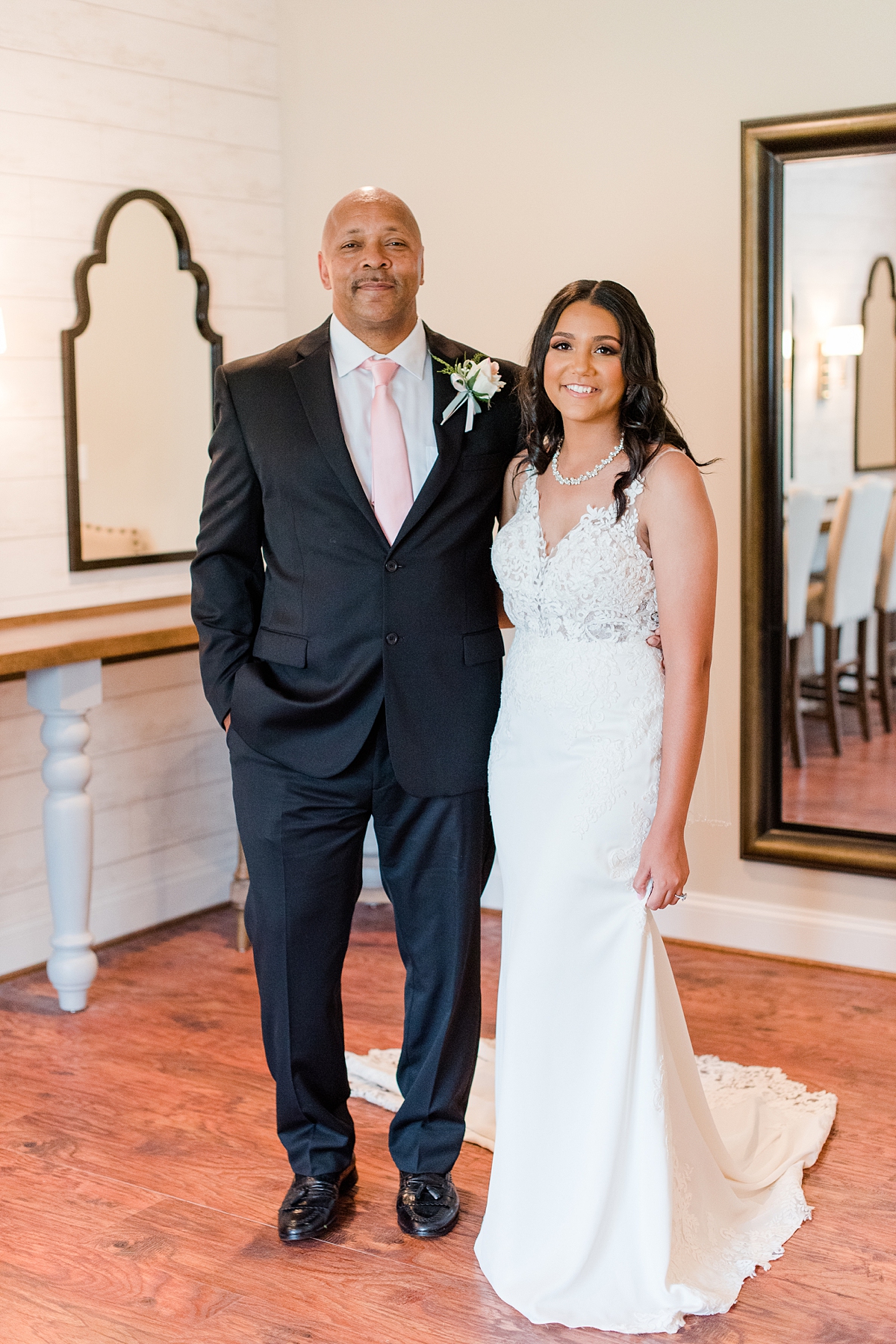 Father Daughter First Look at Arbor Haven Wedding. Wedding Photography by Richmond Wedding Photographer Kailey Brianne Photography. 
