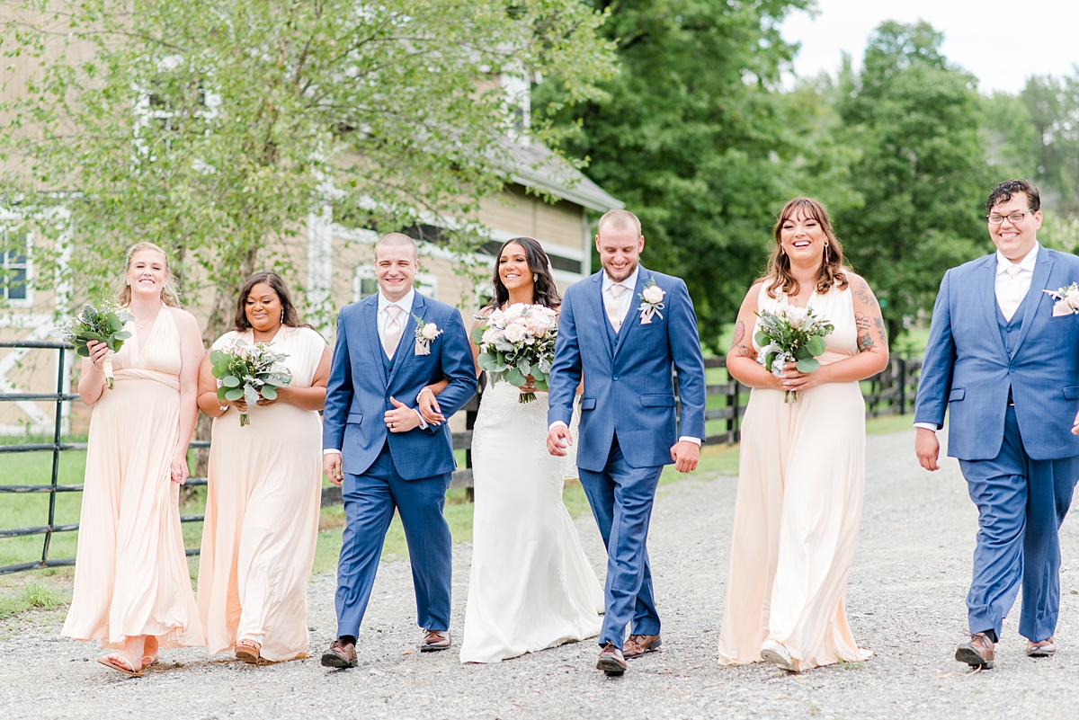Bridal Party Portraits at Arbor Haven Summer Wedding. Wedding Photography by Richmond Wedding Photographer Kailey Brianne Photography. 