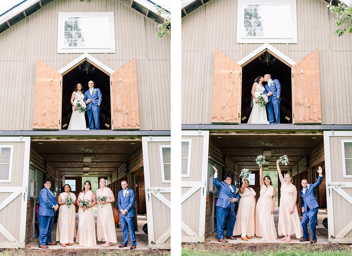 Unique Bridal Party Portraits at Arbor Haven Summer Wedding. Wedding Photography by Charlottesville Wedding Photographer Kailey Brianne Photography. 