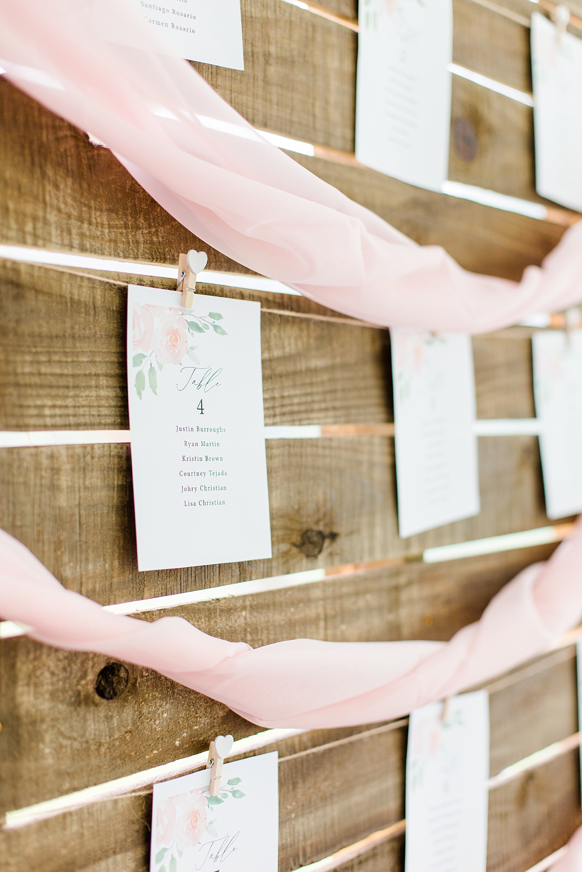 Seating Chart at Arbor Haven Summer Wedding Reception. Wedding Photography by Virginia Wedding Photographer Kailey Brianne Photography. 