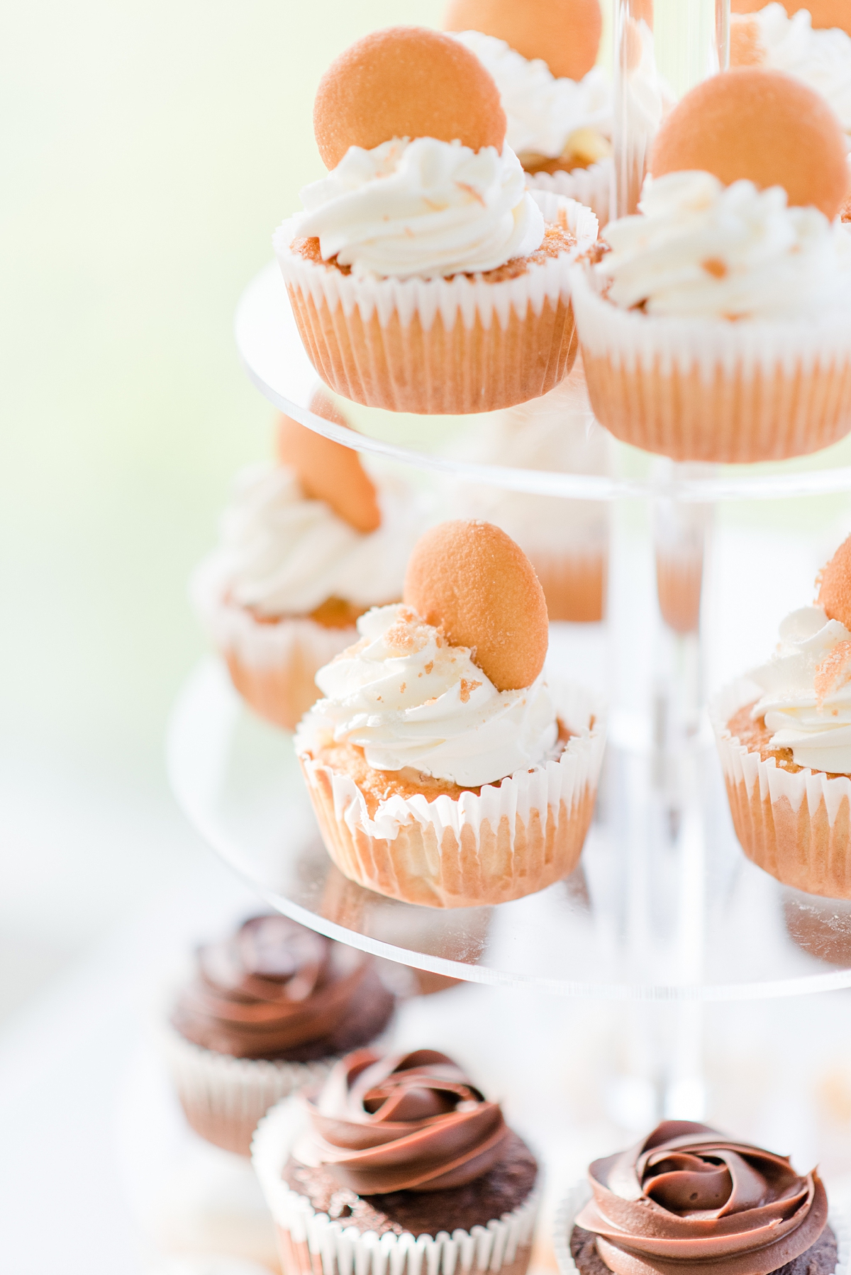 Cupcake Tower at Arbor Haven Summer Wedding Reception. Wedding Photography by Virginia Wedding Photographer Kailey Brianne Photography. 