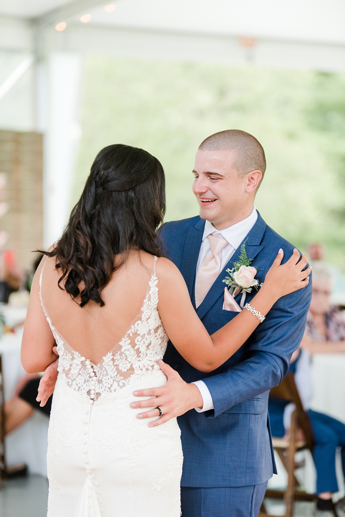 First Dance at Arbor Haven Summer Wedding Reception. Wedding Photography by Virginia Wedding Photographer Kailey Brianne Photography. 
