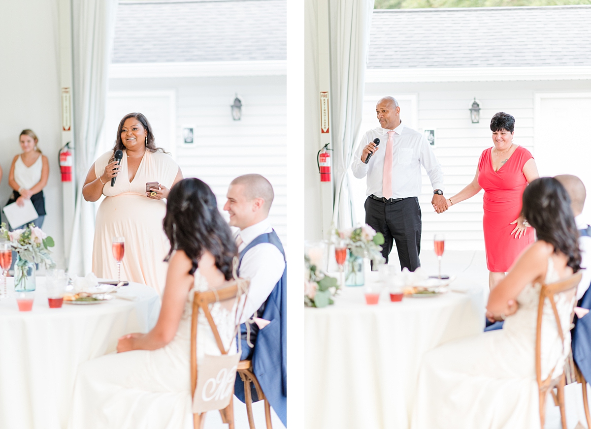 Toasts at Arbor Haven Summer Wedding Reception. Wedding Photography by Virginia Wedding Photographer Kailey Brianne Photography. 