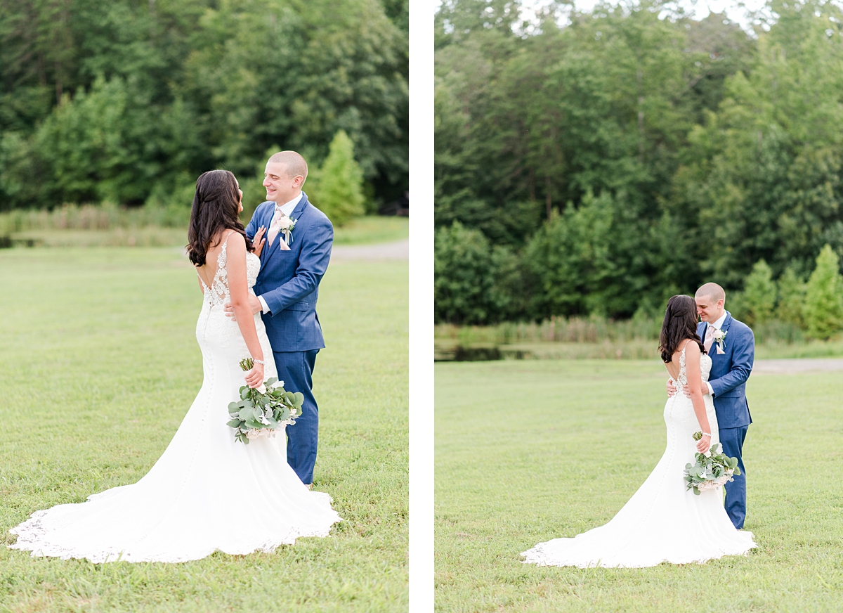 Bride and Groom Portraits at Arbor Haven Summer Wedding. Wedding Photography by Virginia Wedding Photographer Kailey Brianne Photography. 