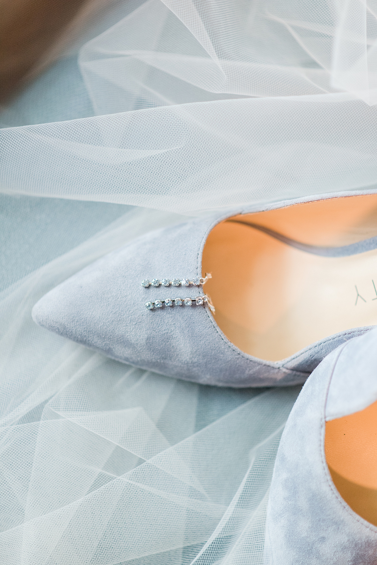Blue Wedding Shoes Bridal Details at Virginia House Fall Wedding. Wedding Photography by Richmond Wedding Photographer Kailey Brianne Photography. 