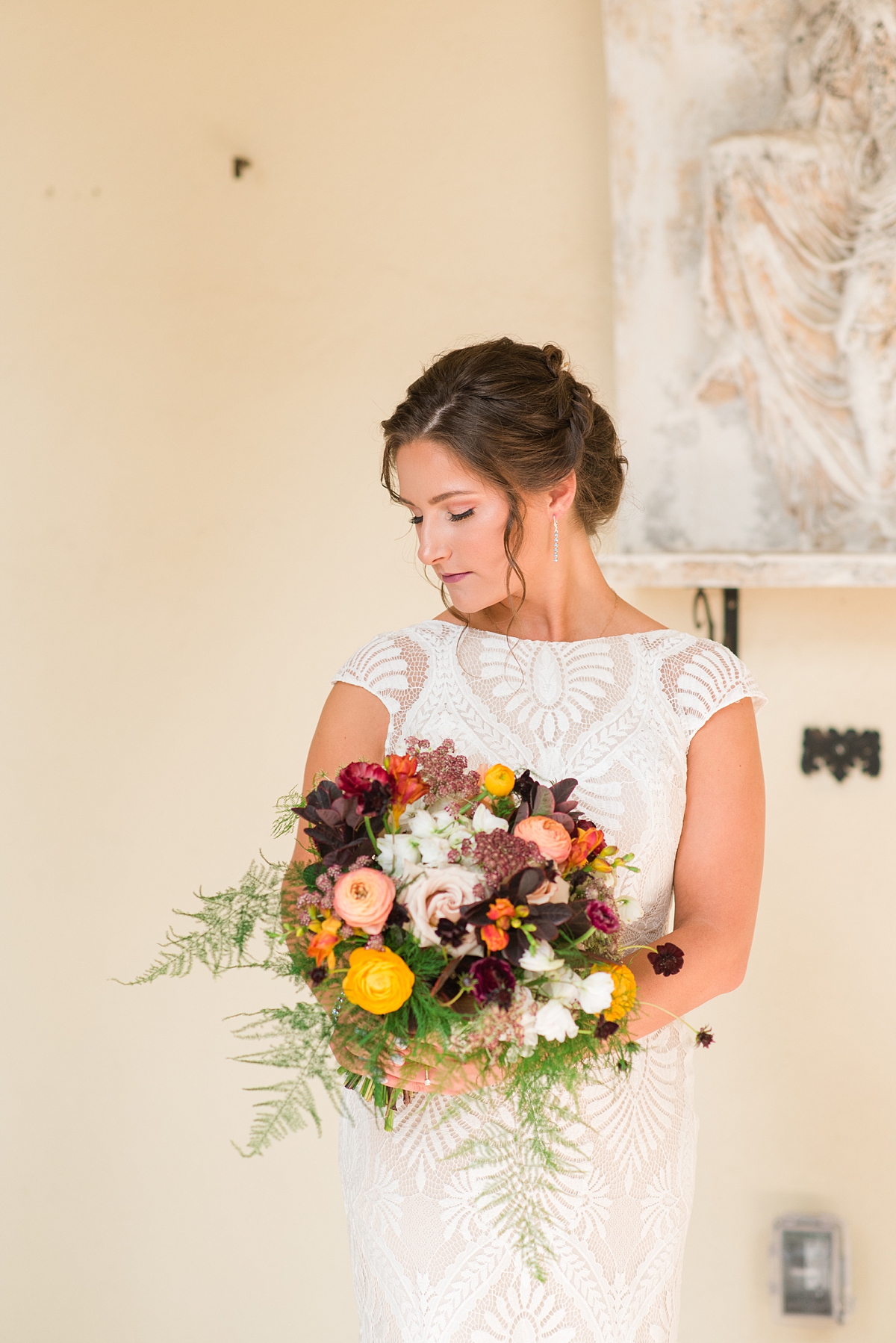 Bridal Portraits at Virginia House Fall Wedding. Wedding Photography by Richmond Wedding Photographer Kailey Brianne Photography. 