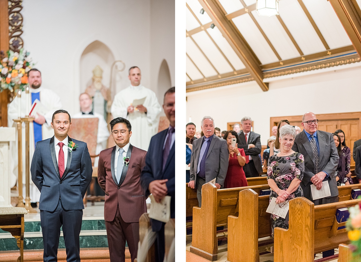 Catholic Wedding Ceremony at St. Bridget in Richmond, Va. Wedding Photography by Charlottesville Wedding Photographer Kailey Brianne Photography. 