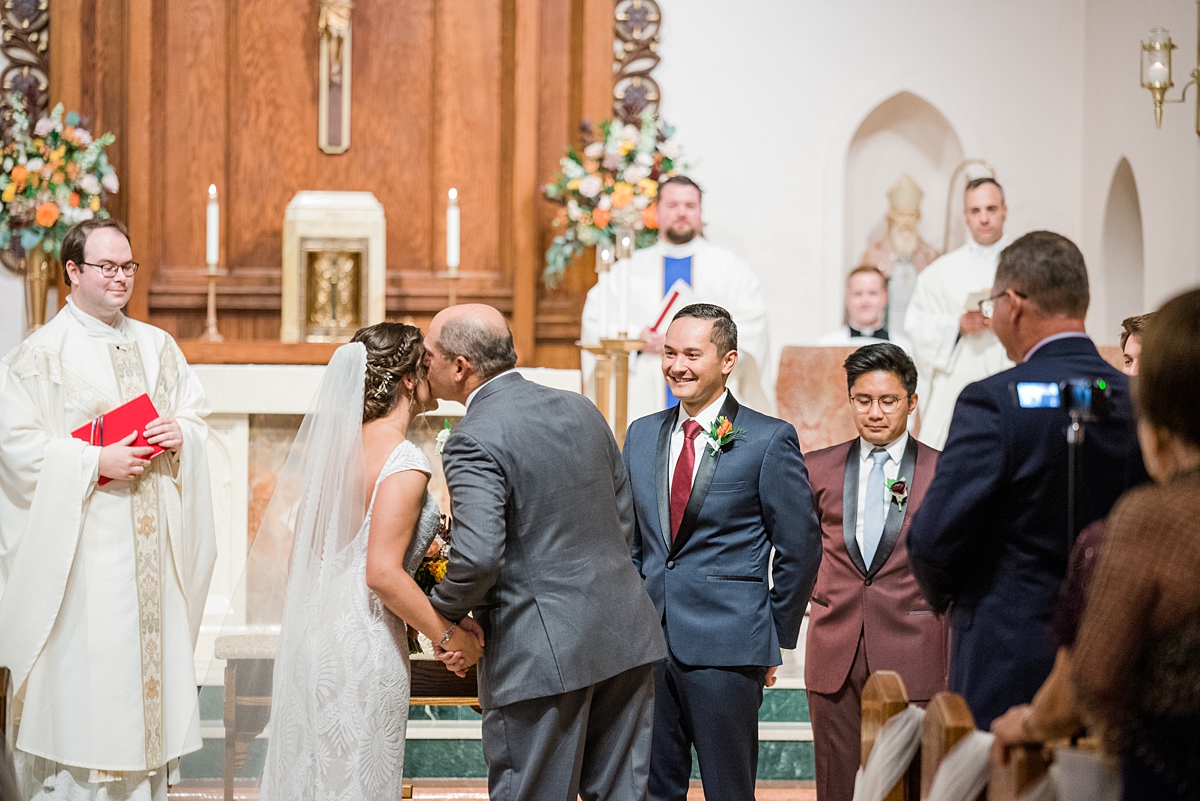 Catholic Wedding Ceremony at St. Bridget in Richmond, Va. Wedding Photography by Charlottesville Wedding Photographer Kailey Brianne Photography. 