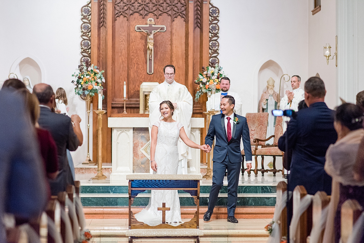 Catholic Wedding Ceremony at St. Bridget in Richmond, Va. Wedding Photography by Richmond Wedding Photographer Kailey Brianne Photography. 