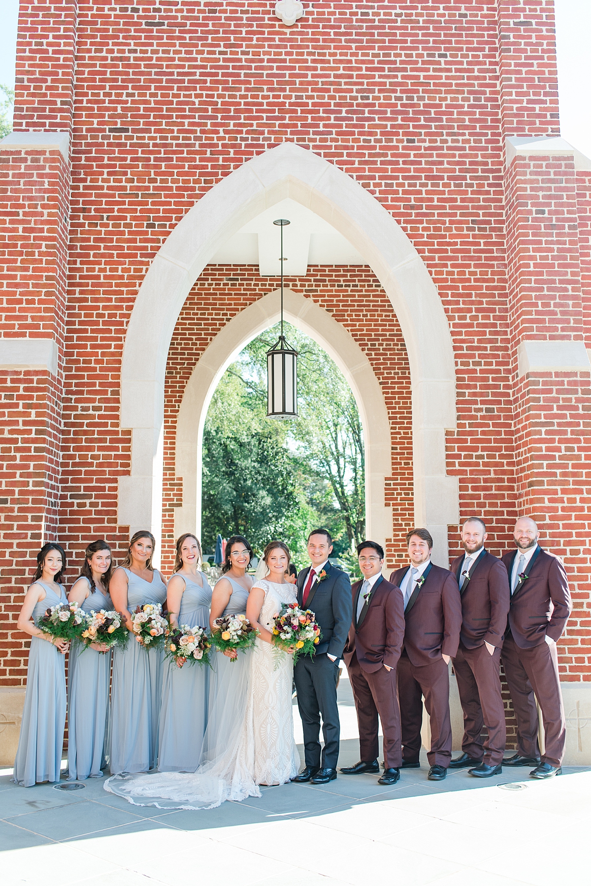 Bridal Party Portraits at St. Bridget in Richmond, Va. Wedding Photography by Richmond Wedding Photographer Kailey Brianne Photography. 