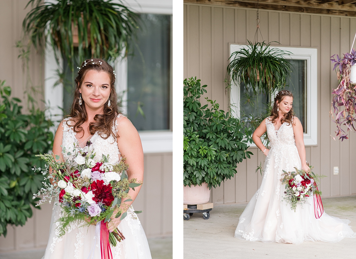 Bridal Portraits at Lake Gaston Fall Wedding. Wedding Photography by Richmond Wedding Photographer Kailey Brianne Photography. 