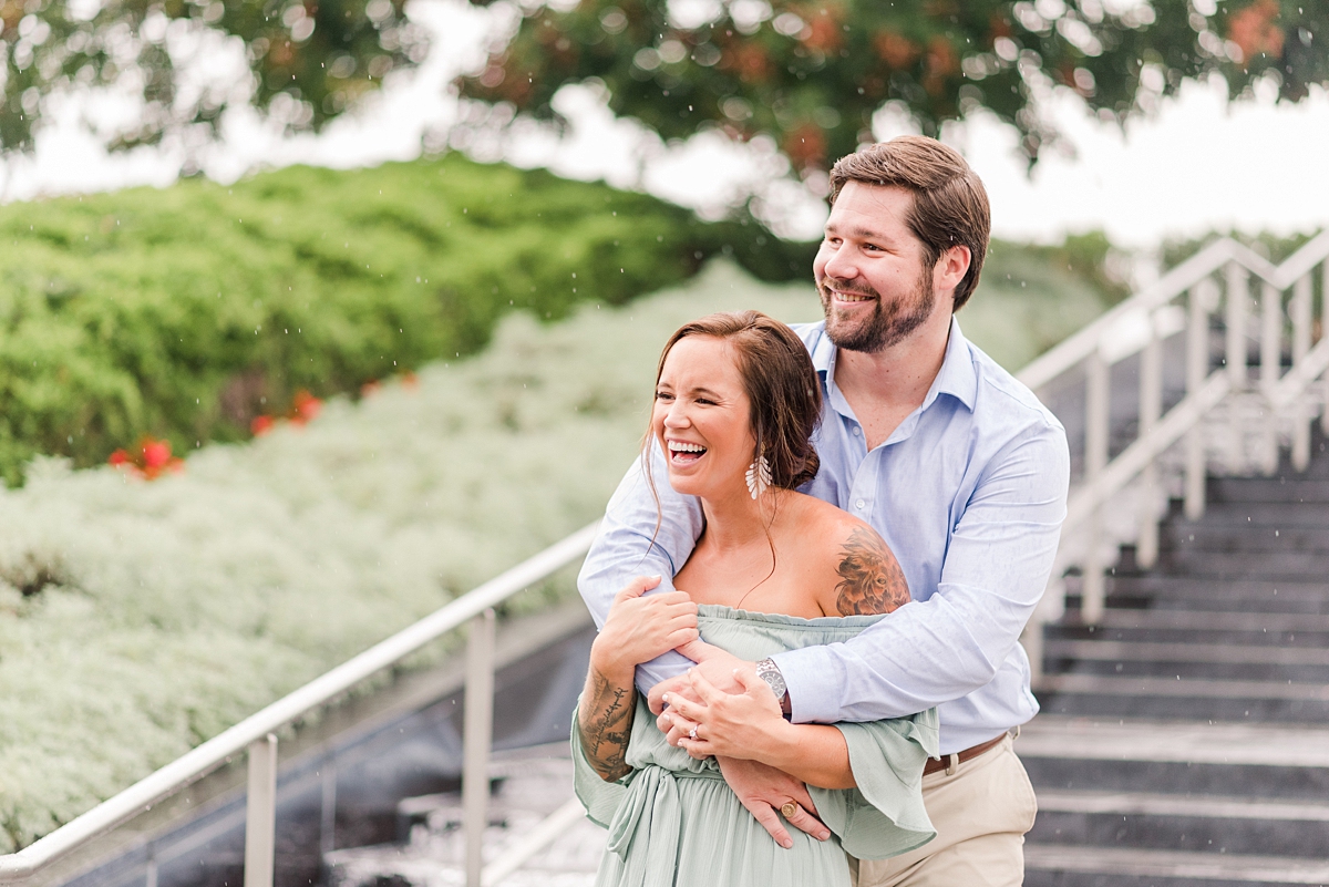 Virginia Museum of Fine Arts Rainy Summer Engagement Session. Engagement Photography by Richmond Wedding Photographer Kailey Brianne Photography. 