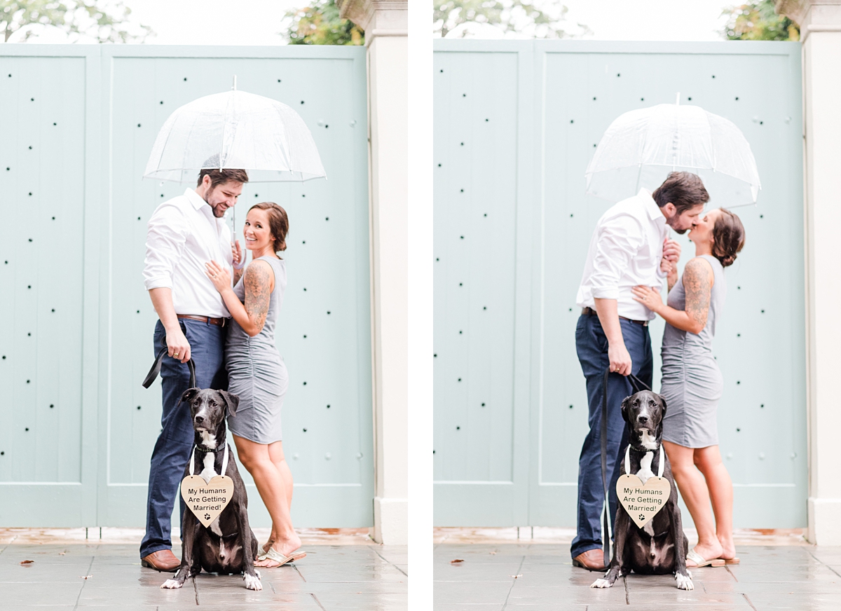 "My Humans are Getting Married!" at Maymont Avenue Summer Engagement Session with Dog. Engagement Photography by Richmond Wedding Photographer Kailey Brianne Photography. 