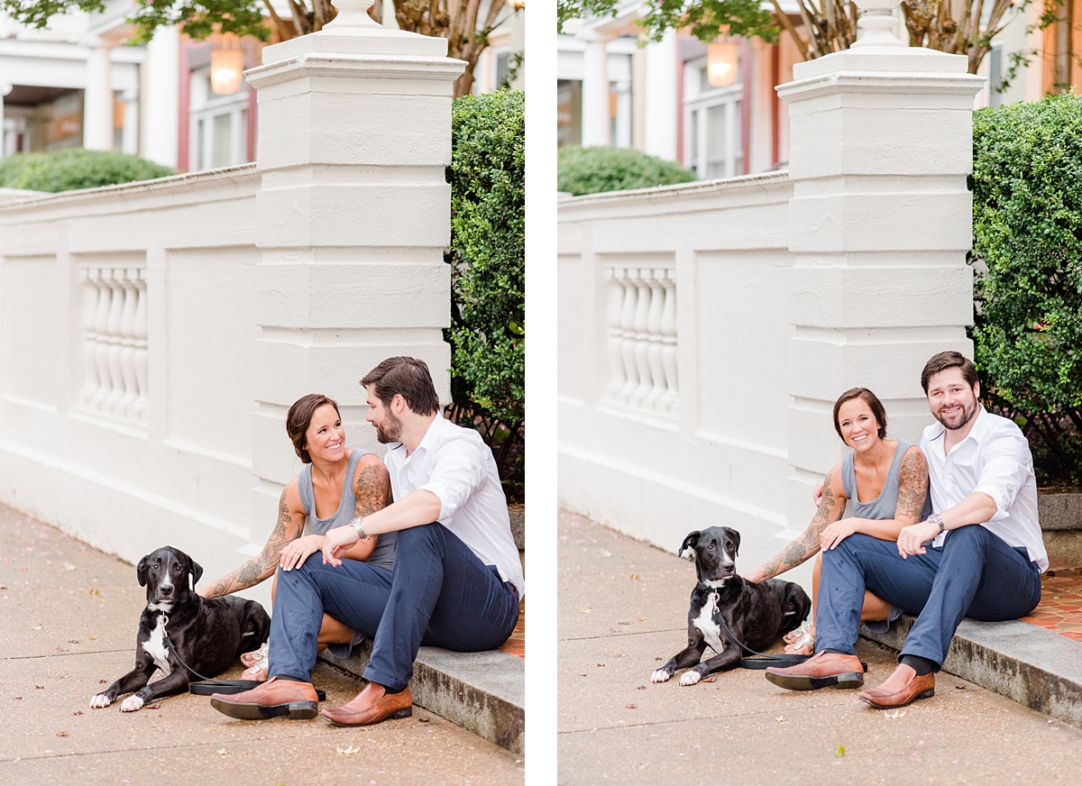 Maymont Avenue Summer Engagement Session with Dog. Engagement Photography by Richmond Wedding Photographer Kailey Brianne Photography. 