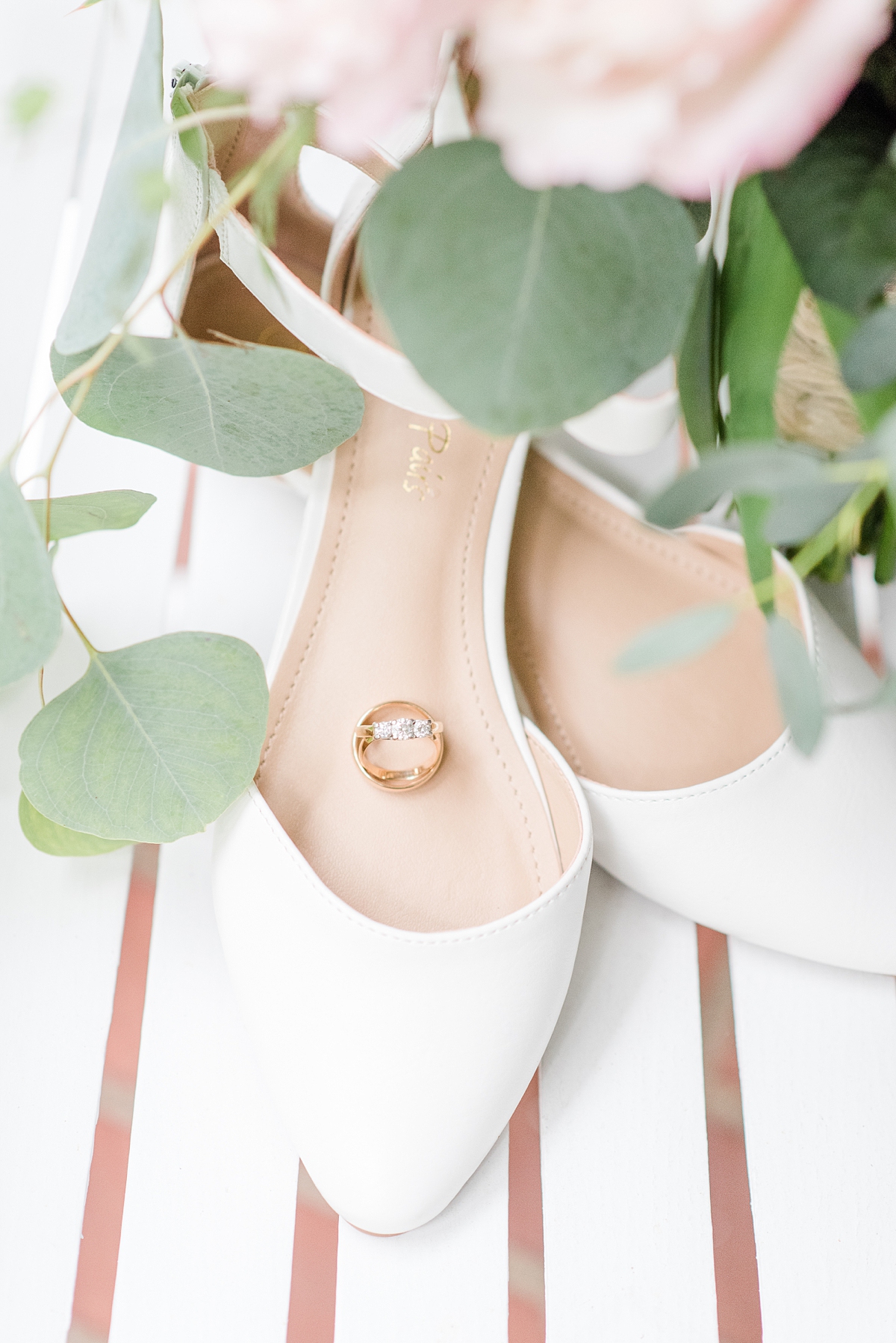 Bridal Ring and Shoe Details from Yorktown Intimate Wedding. Wedding Photography by Richmond Wedding Photographer Kailey Brianne Photography. 